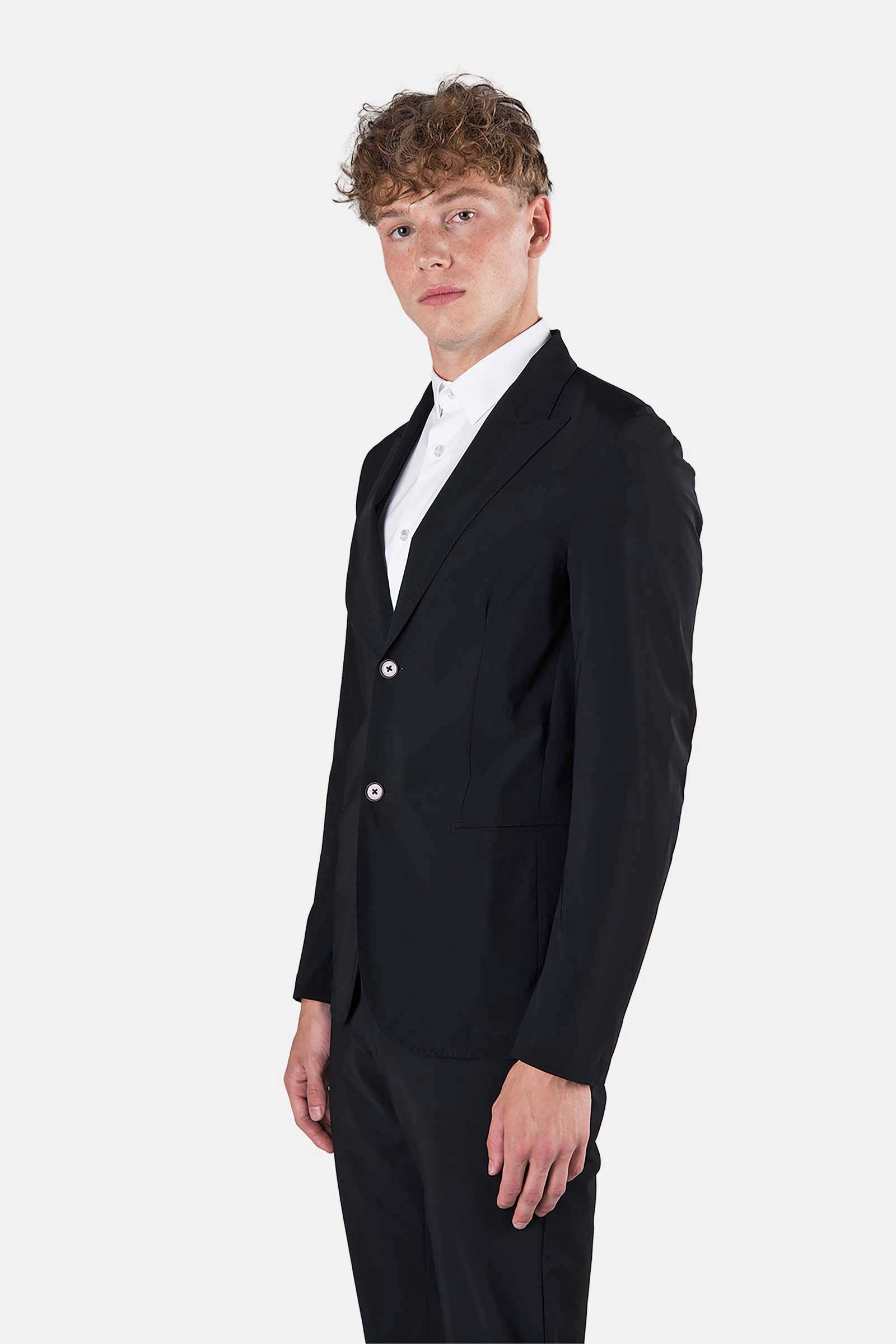 FUTURE LAB PEAK LAPEL JACKET - BLACK - Hydrogen - Luxury Sportwear