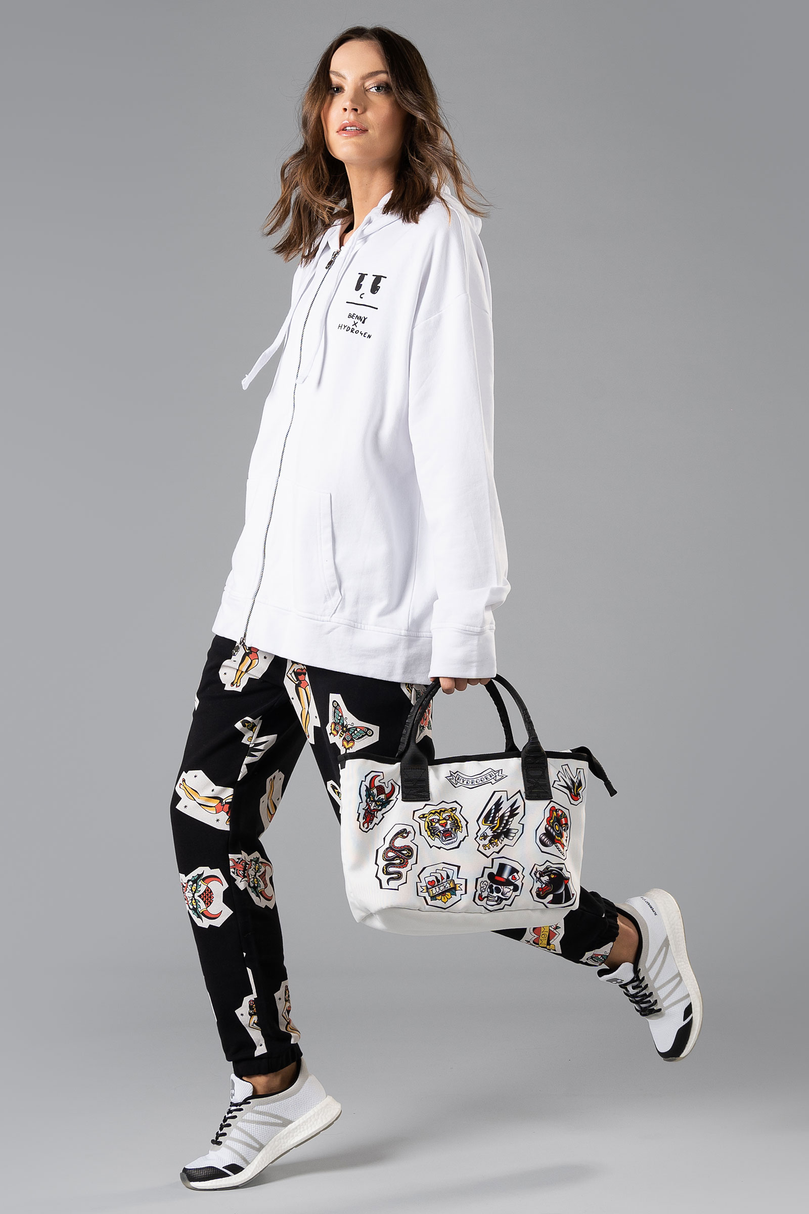 BENNY FZ HOODIE - WHITE - Hydrogen - Luxury Sportwear