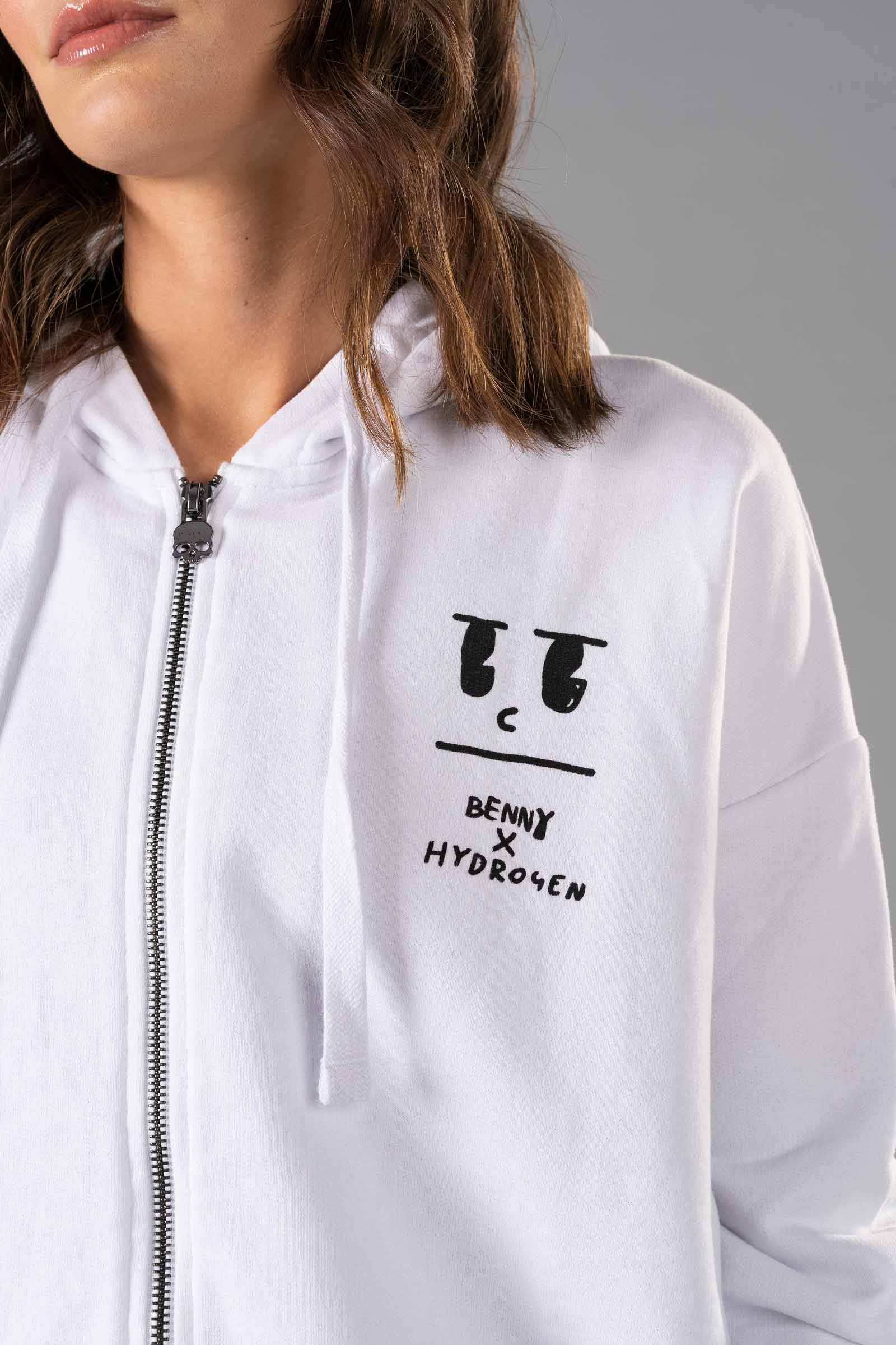 BENNY FZ HOODIE - WHITE - Hydrogen - Luxury Sportwear
