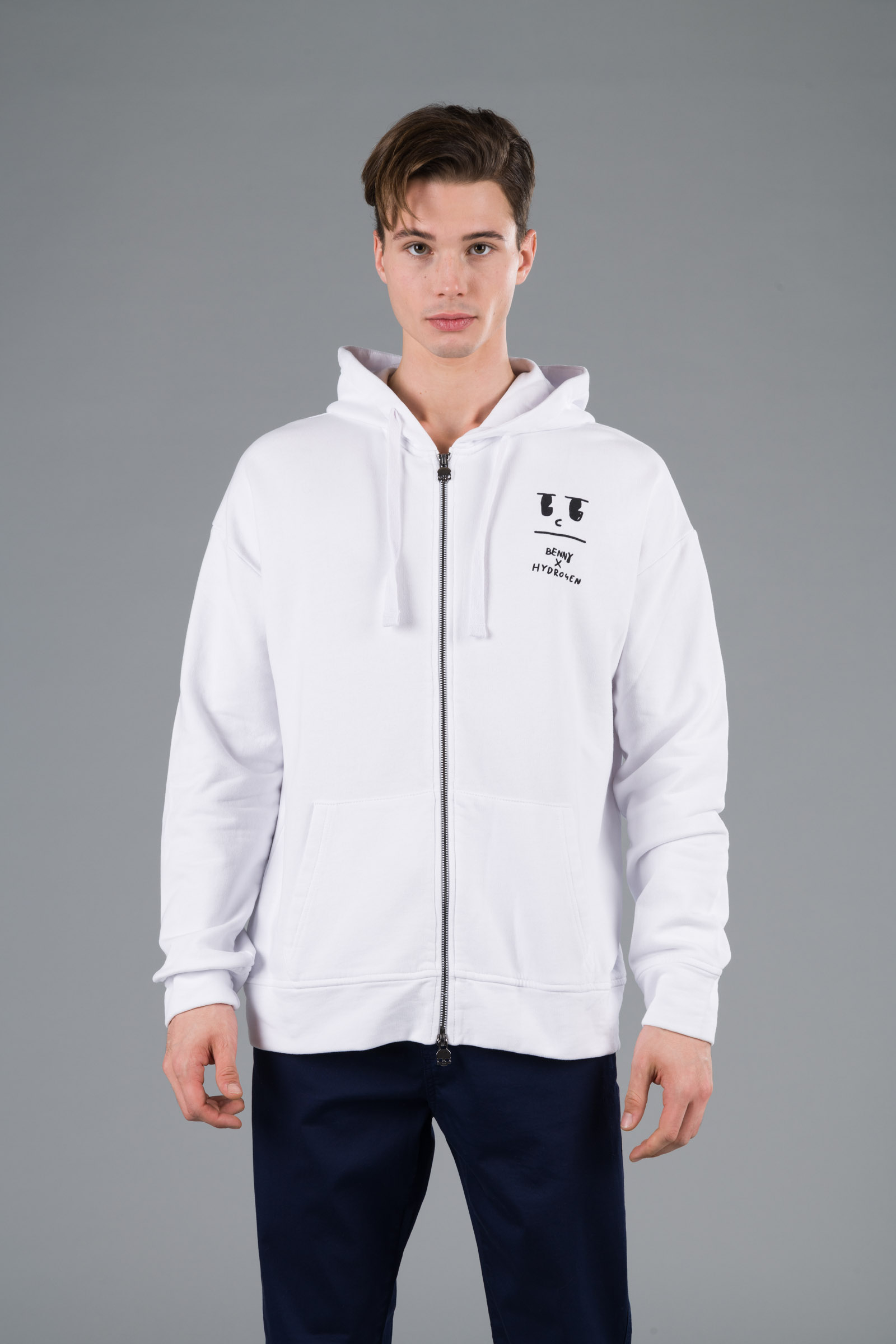 BENNY FZ HOODIE - WHITE - Hydrogen - Luxury Sportwear