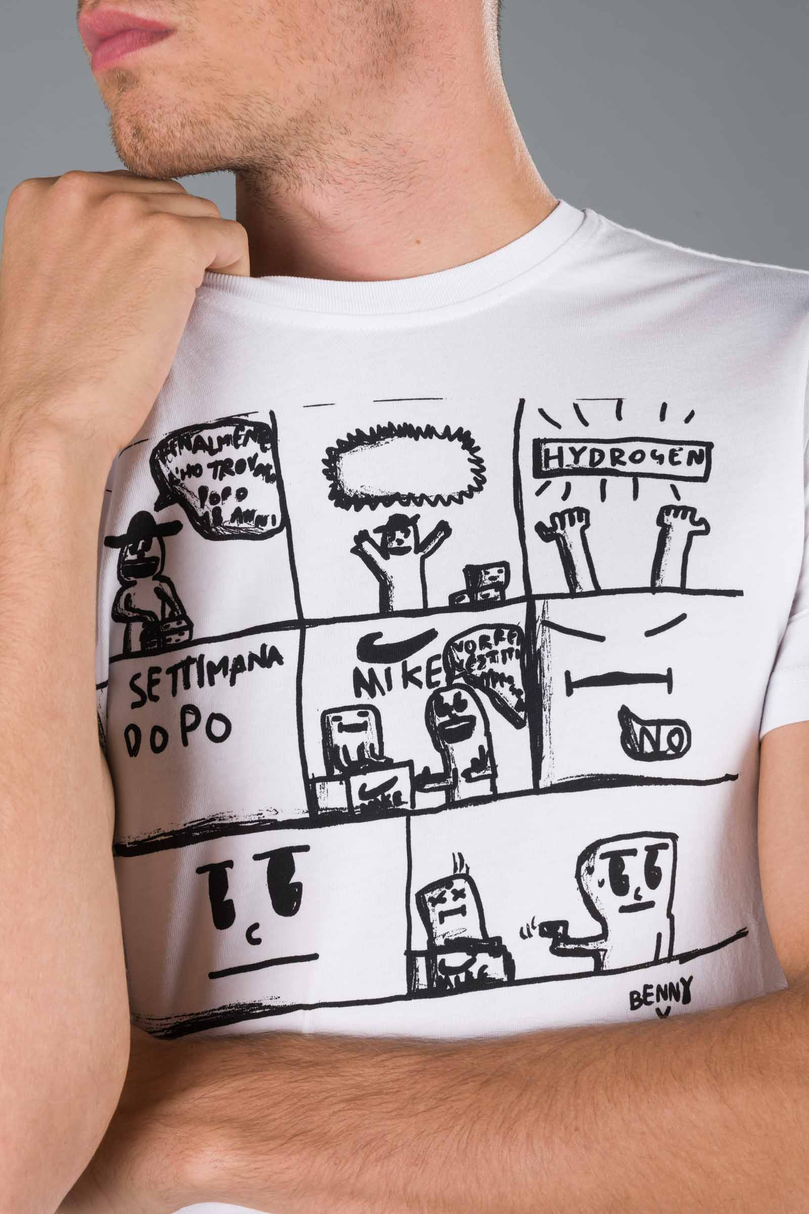 COMICS BENNY TEE - WHITE - Abbigliamento sportivo | Hydrogen