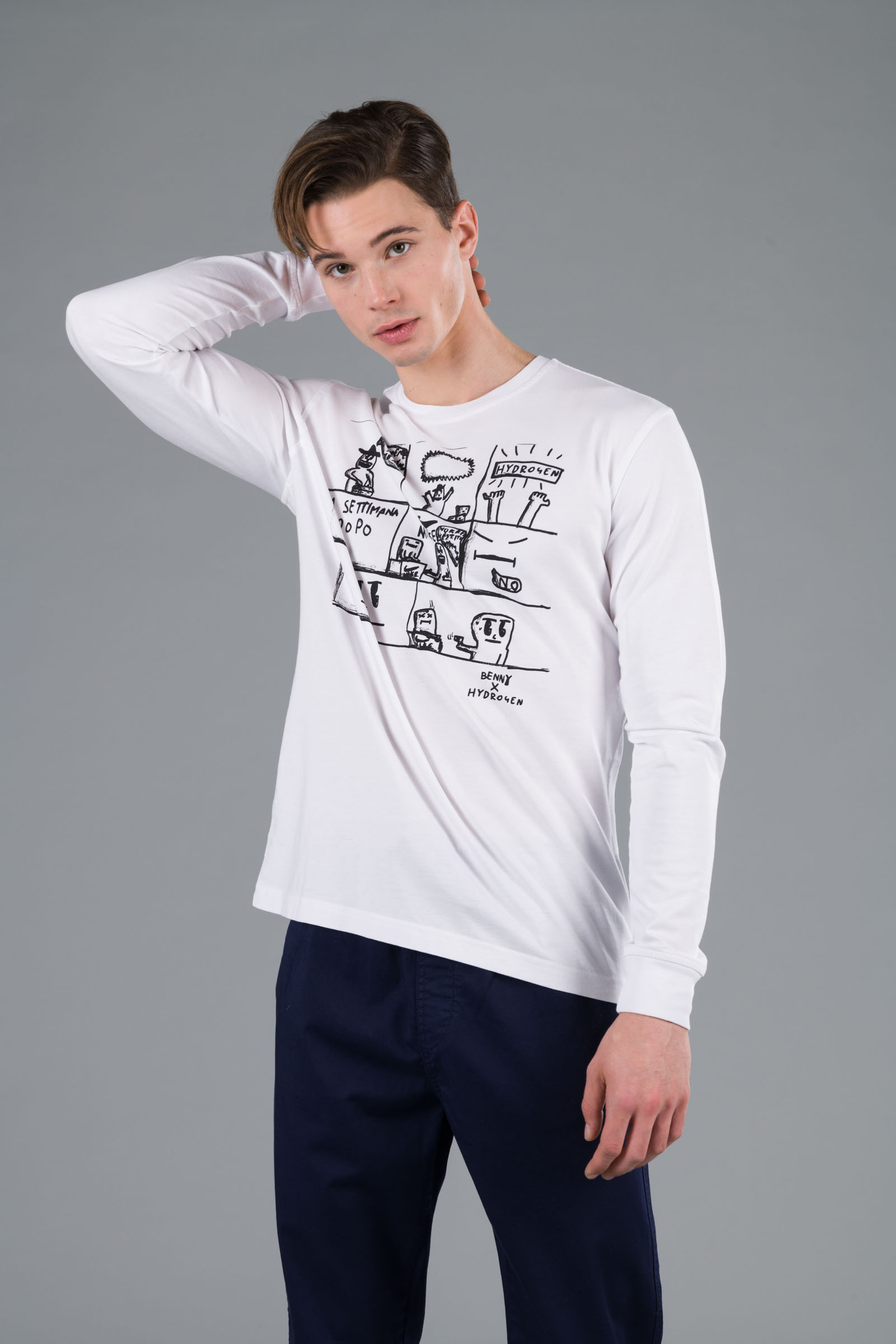 COMICS BENNY TEE LS - WHITE - Abbigliamento sportivo | Hydrogen