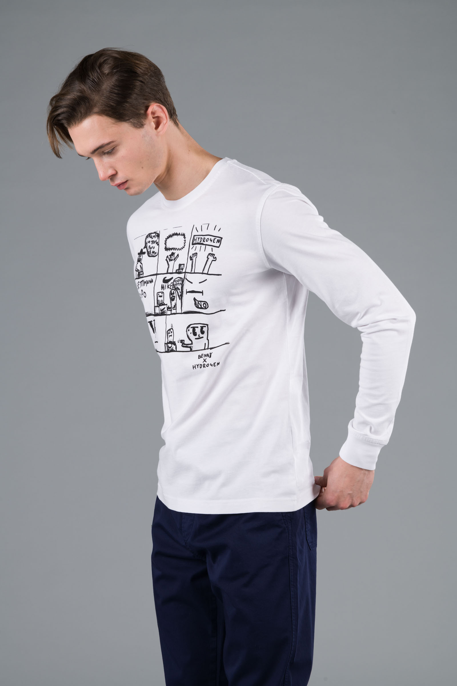 COMICS BENNY TEE LS - WHITE - Abbigliamento sportivo | Hydrogen