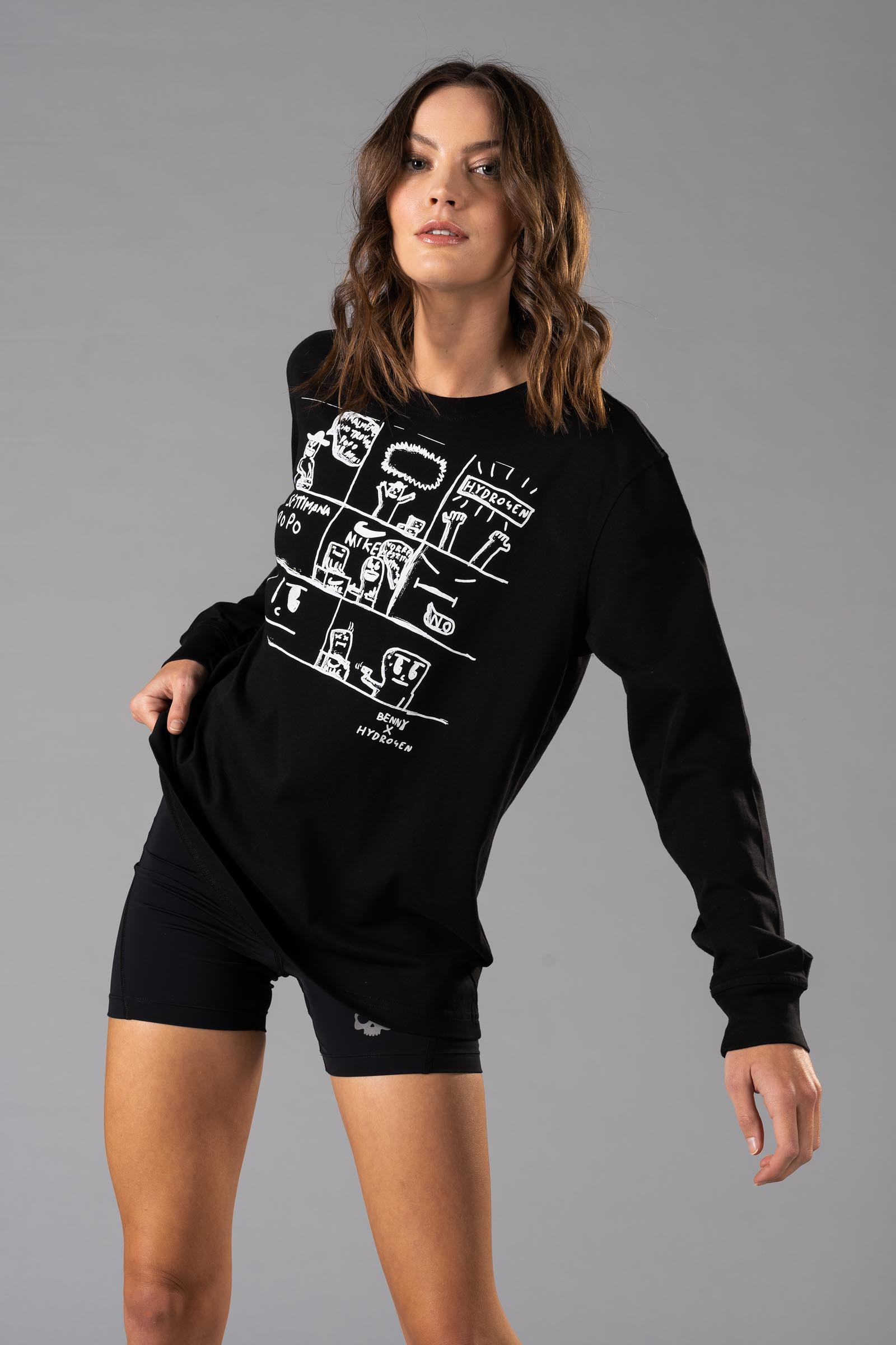 COMICS BENNY TEE LS - BLACK - Abbigliamento sportivo | Hydrogen