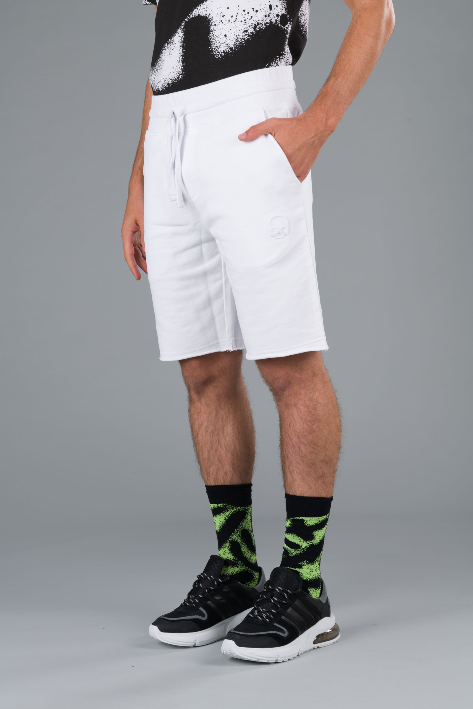 SKULL SHORTS - WHITE - Hydrogen - Luxury Sportwear