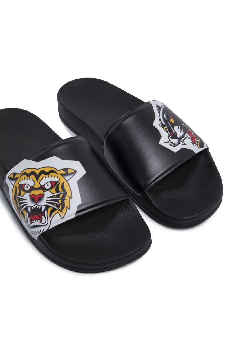 TATTOO SLIPPERS - BLACK - Hydrogen - Luxury Sportwear