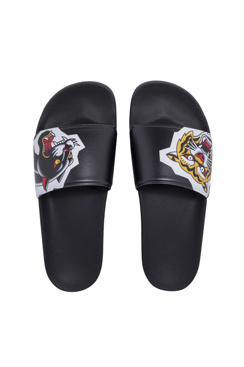 TATTOO SLIPPERS - BLACK - Hydrogen - Luxury Sportwear
