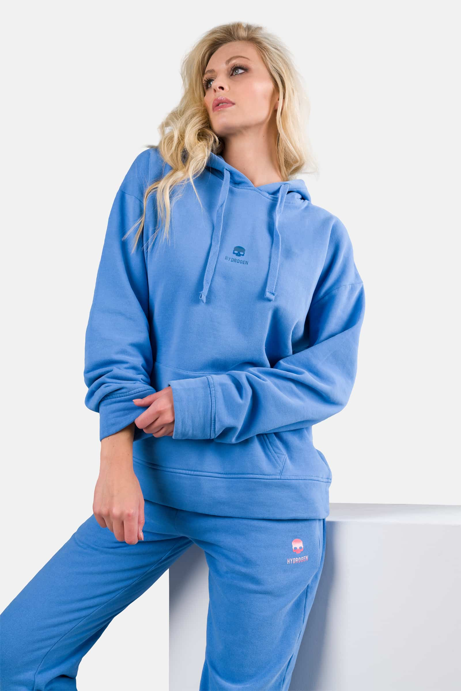 SKULL HOODIE - SKY BLUE - Hydrogen - Luxury Sportwear