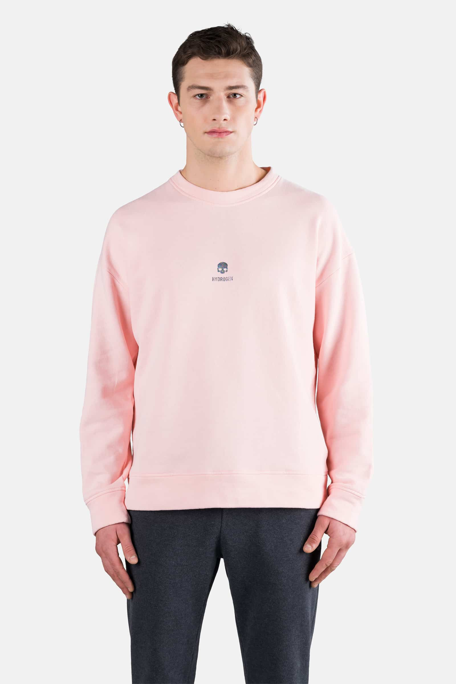 CREWNECK SWEATSHIRT - PINK - Hydrogen - Luxury Sportwear