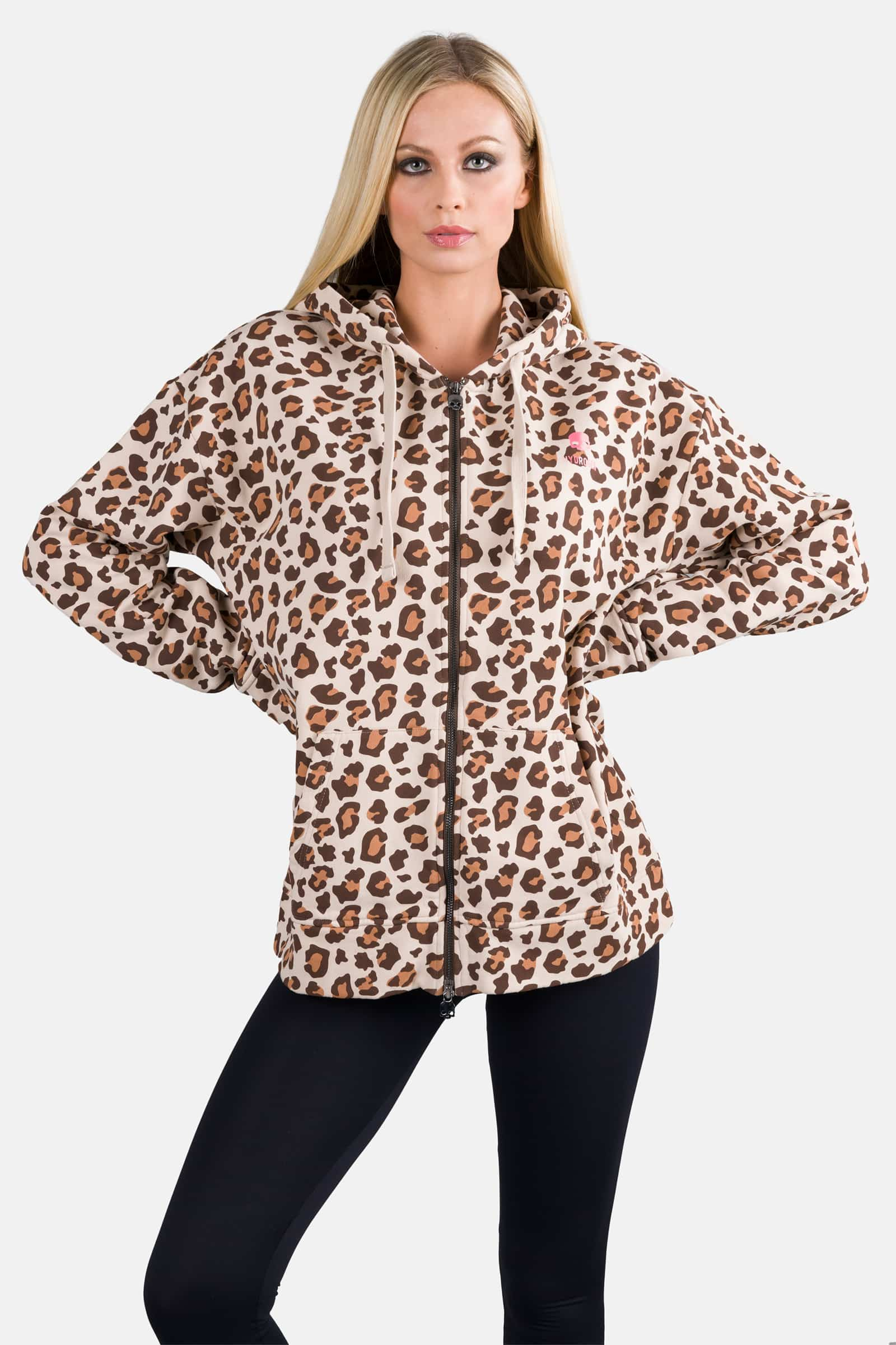 PRINTED FZ HOODIE - JAGUAR - Hydrogen - Luxury Sportwear