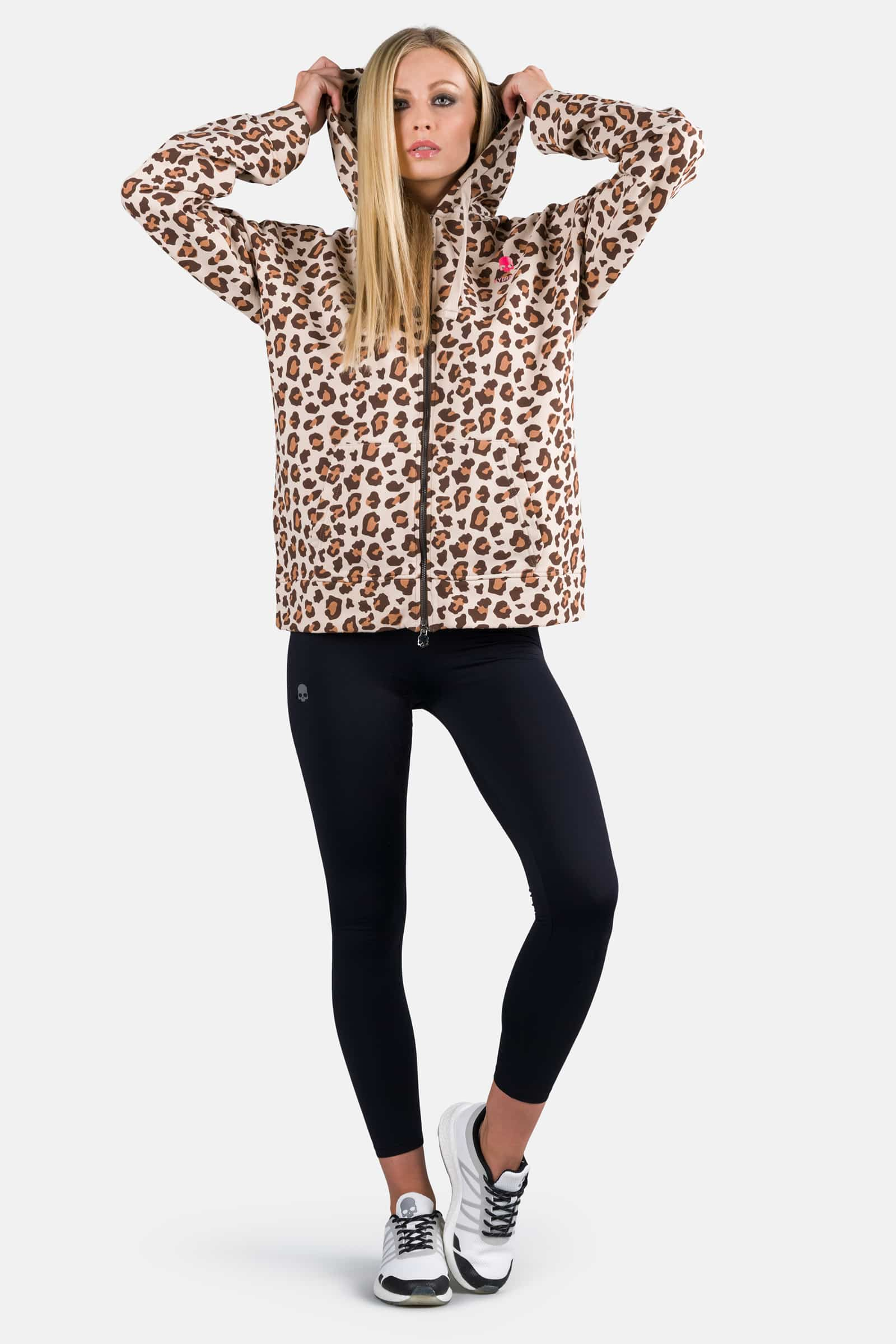 PRINTED FZ HOODIE - JAGUAR - Hydrogen - Luxury Sportwear