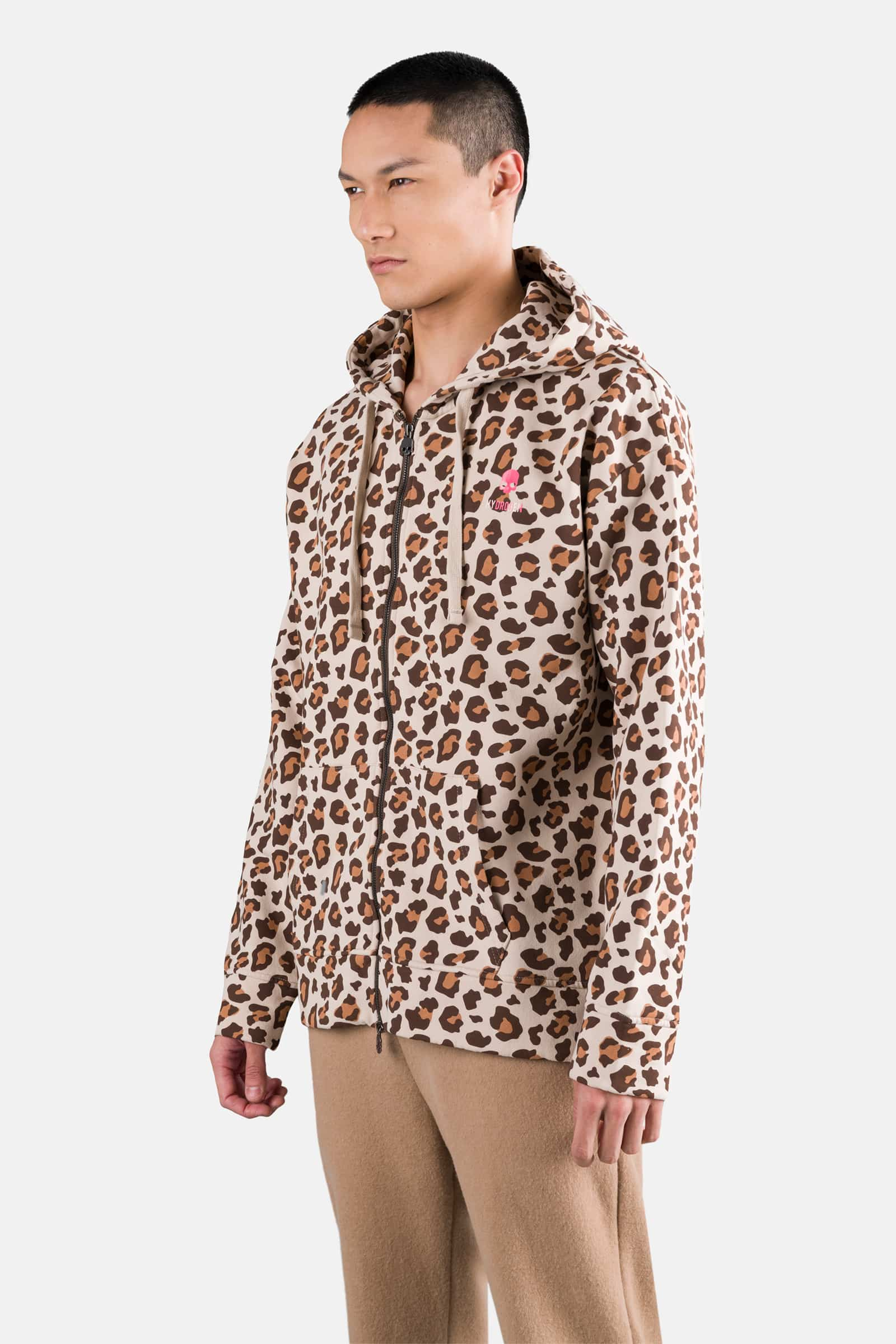 PRINTED FZ HOODIE - JAGUAR - Hydrogen - Luxury Sportwear