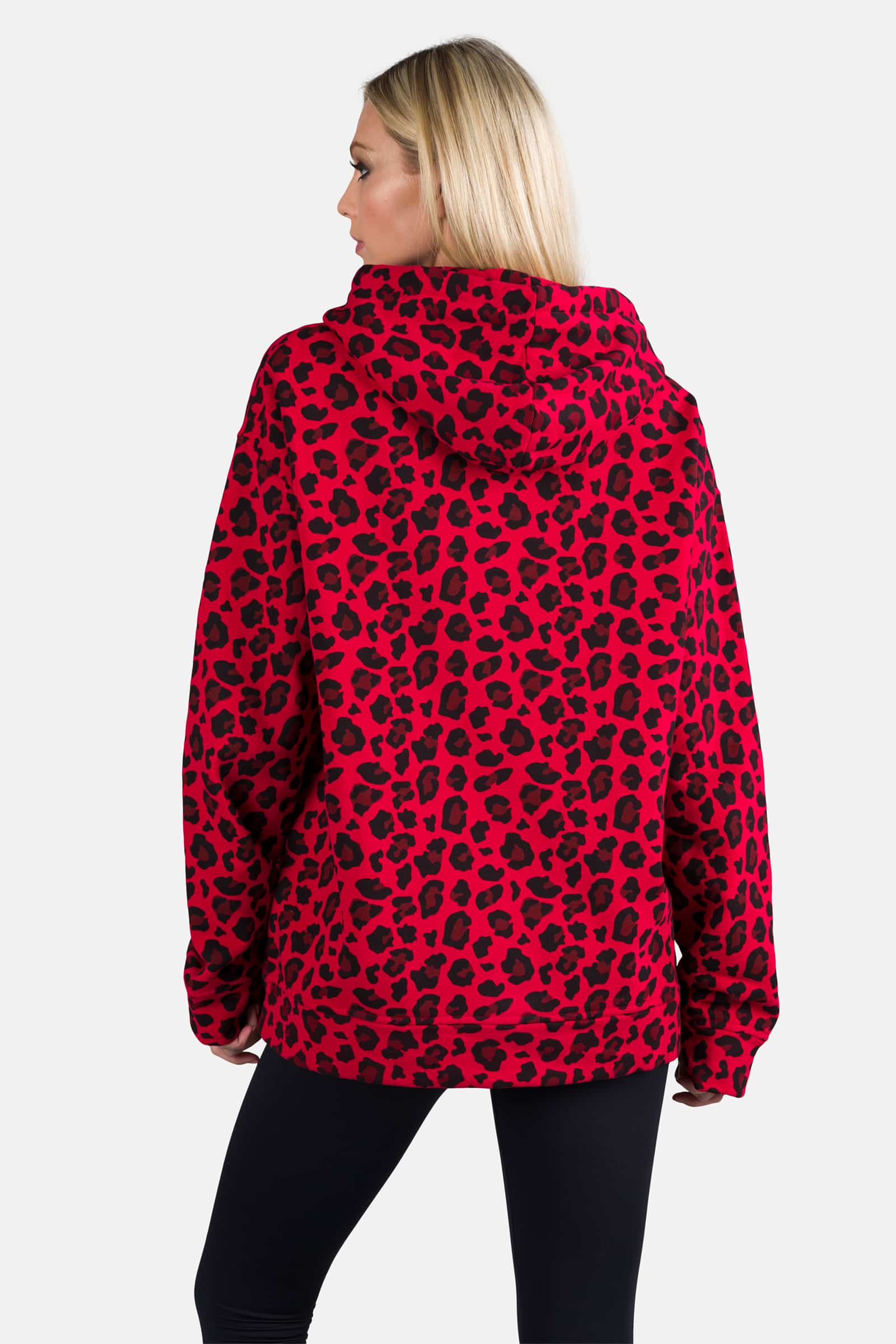 PRINTED FZ HOODIE - RED JAGUAR - Hydrogen - Luxury Sportwear
