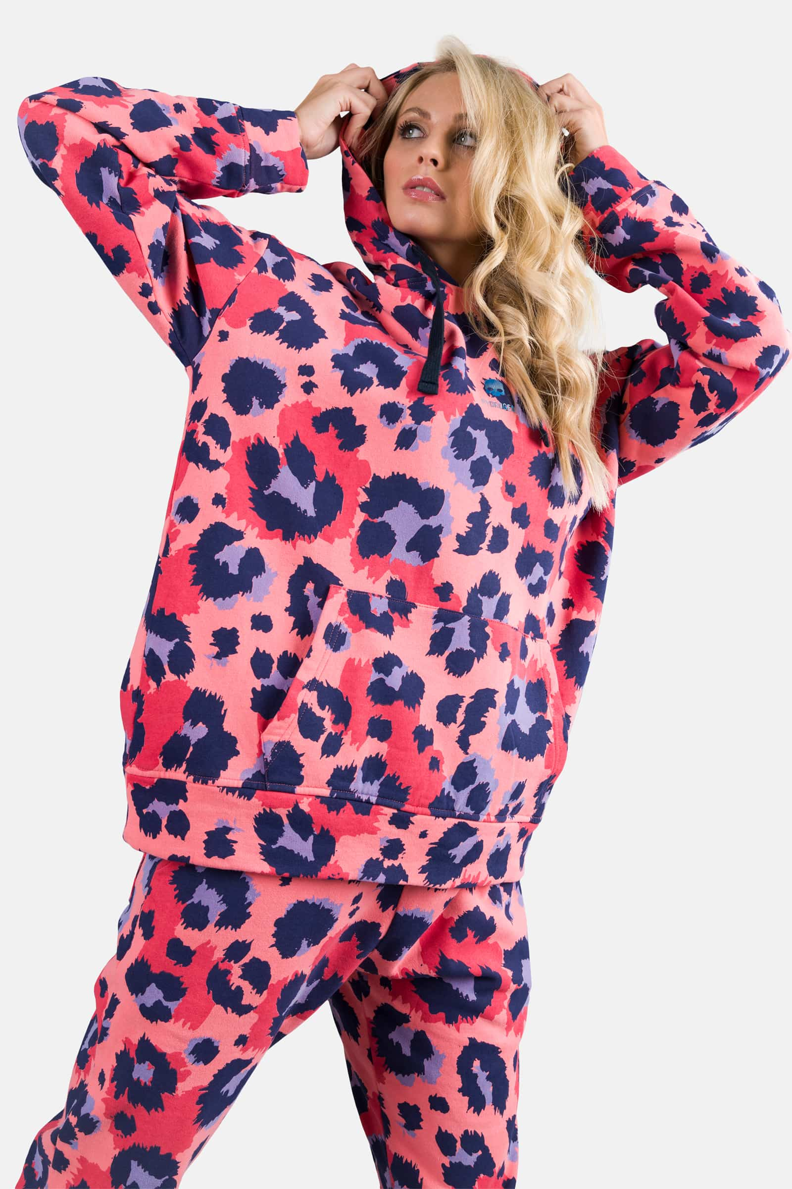 PRINTED HOODIE - CORAL FLOWERS - Hydrogen - Luxury Sportwear
