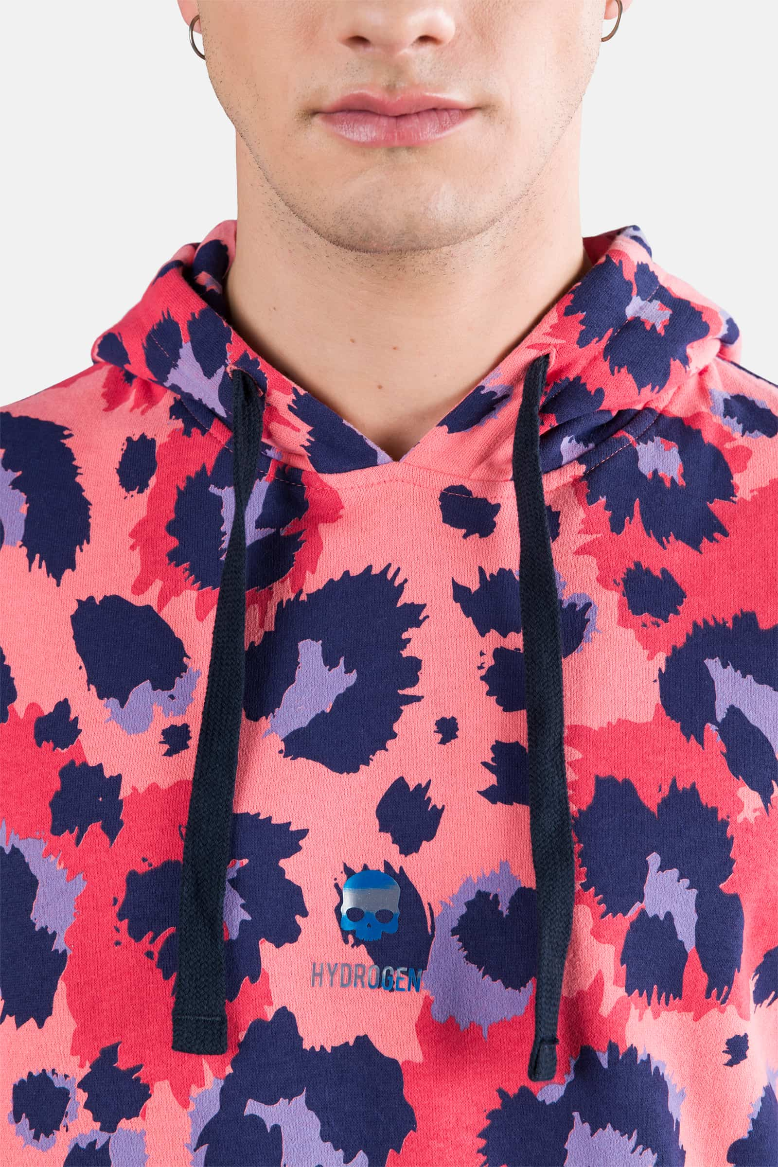 FELPA STAMPATA CON CAPPUCCIO - CORAL FLOWERS - Abbigliamento sportivo | Hydrogen