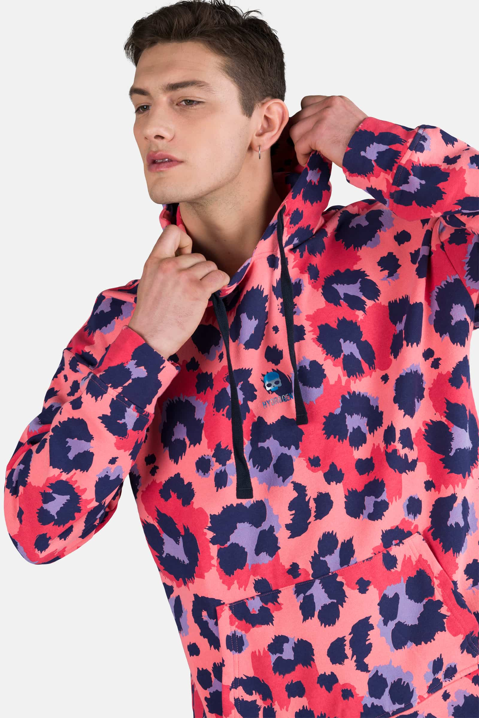 FELPA STAMPATA CON CAPPUCCIO - CORAL FLOWERS - Abbigliamento sportivo | Hydrogen