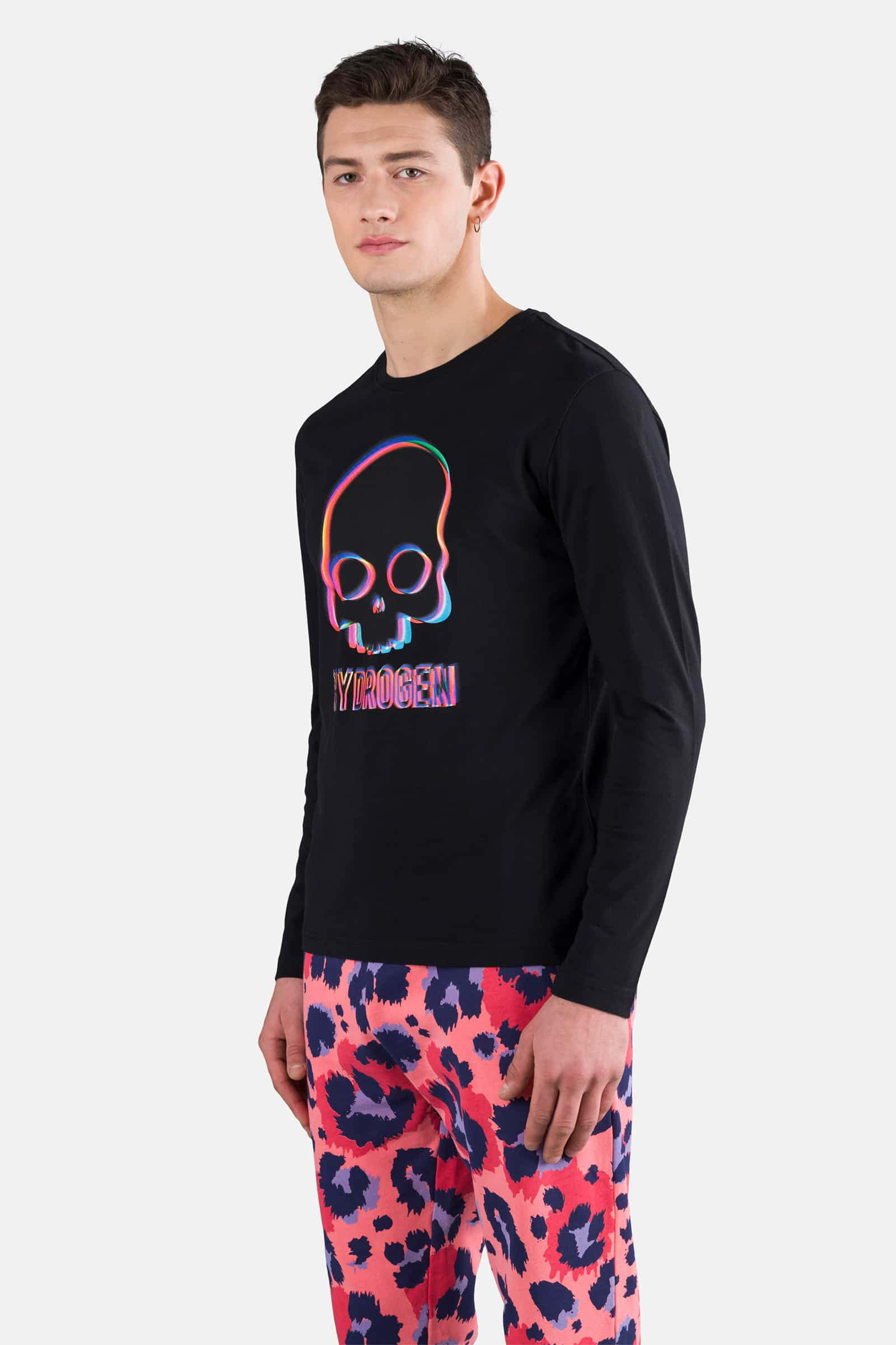 SKULL TEE LS - BLACK - Hydrogen - Luxury Sportwear