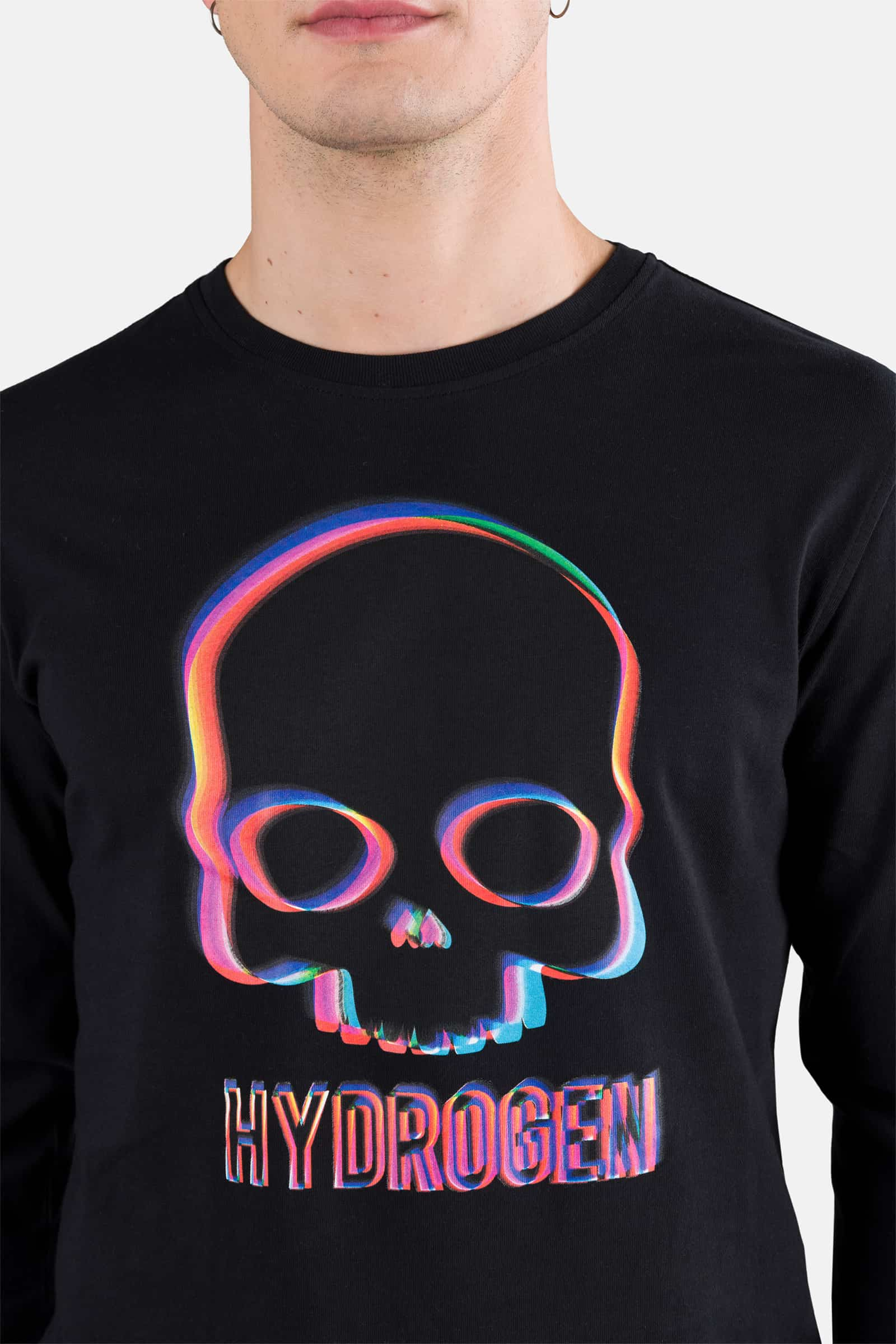 SKULL TEE LS - BLACK - Hydrogen - Luxury Sportwear
