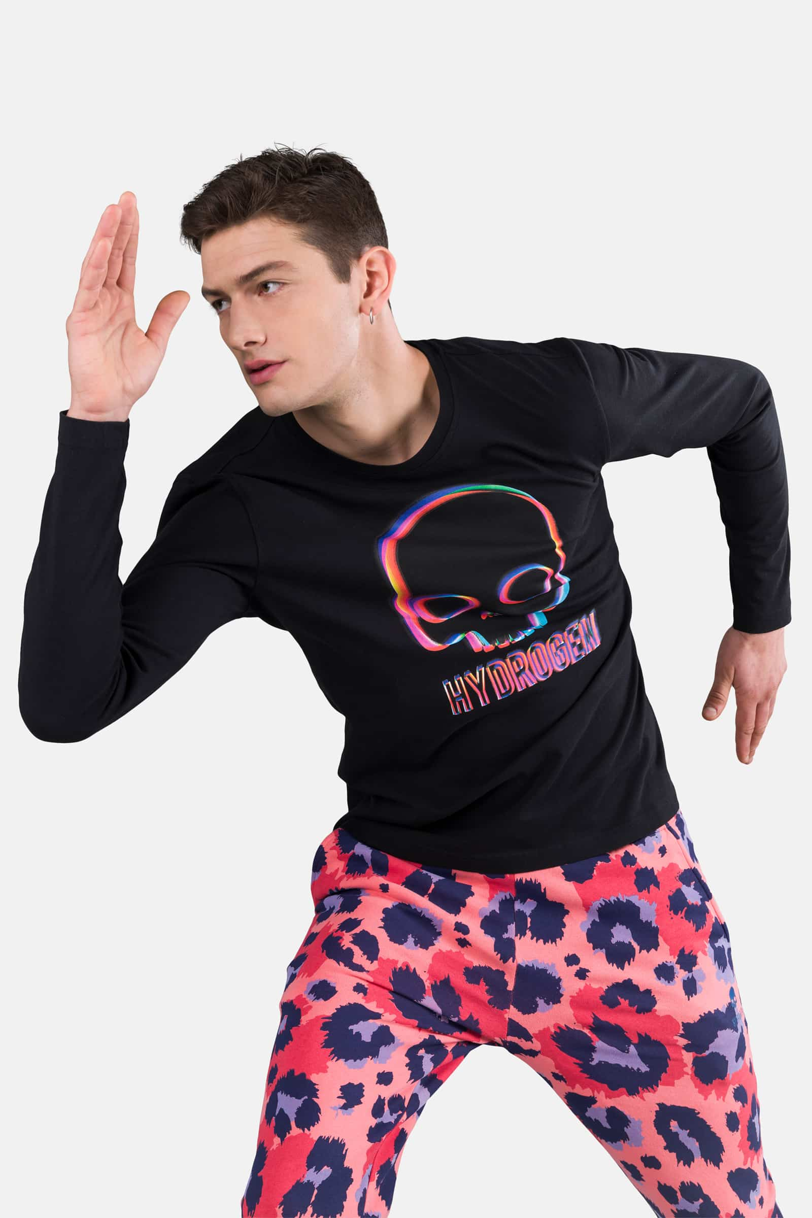 SKULL TEE LS - BLACK - Hydrogen - Luxury Sportwear