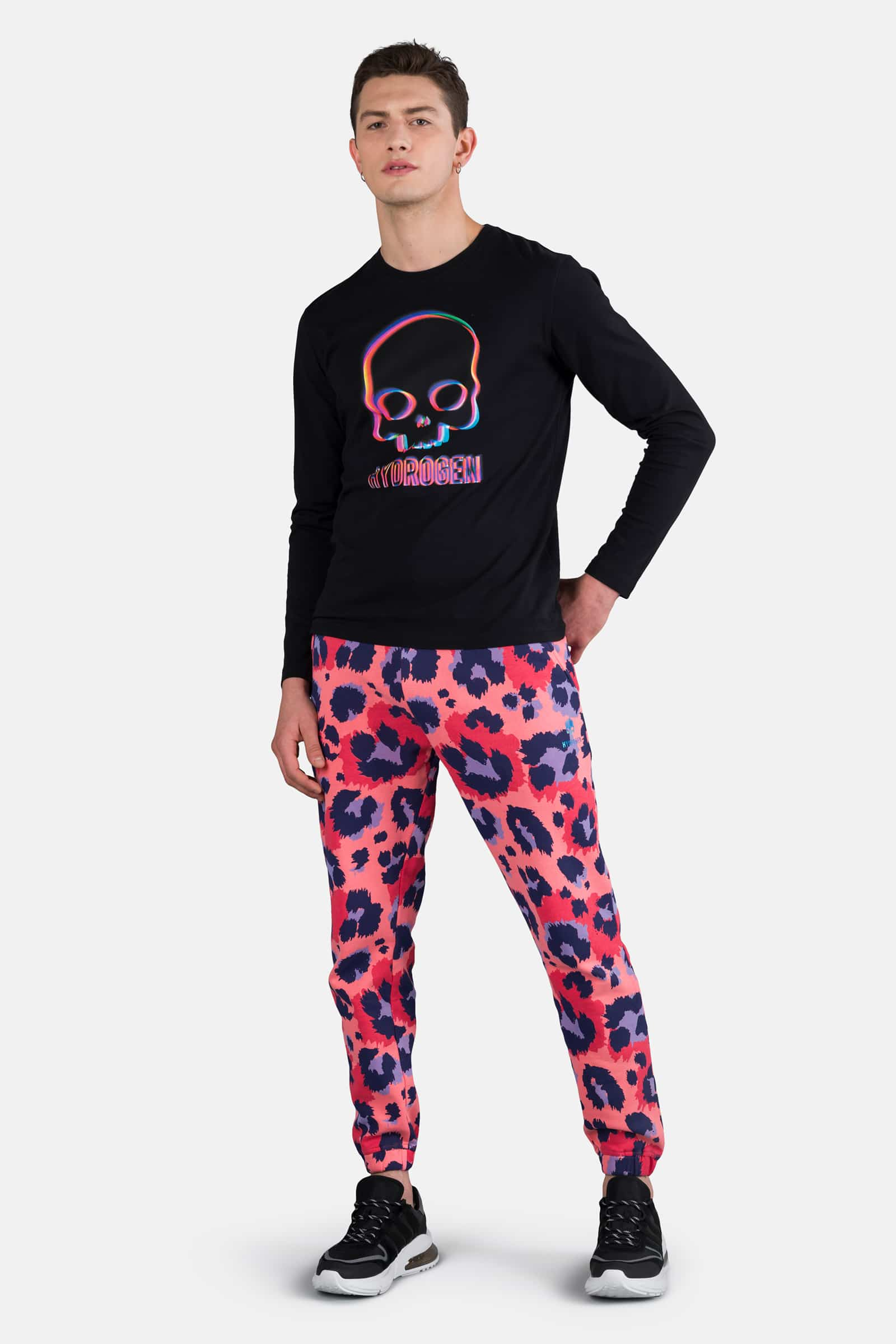 SKULL TEE LS - BLACK - Hydrogen - Luxury Sportwear