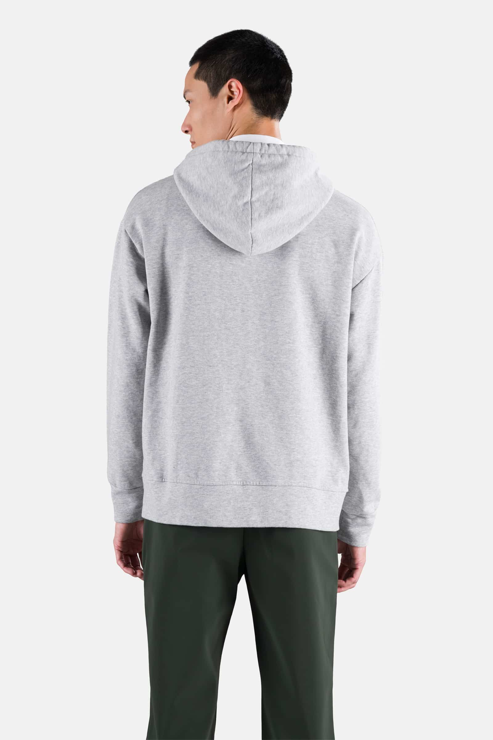 SKULL FZ HOODIE - GREY MELANGE - Hydrogen - Luxury Sportwear