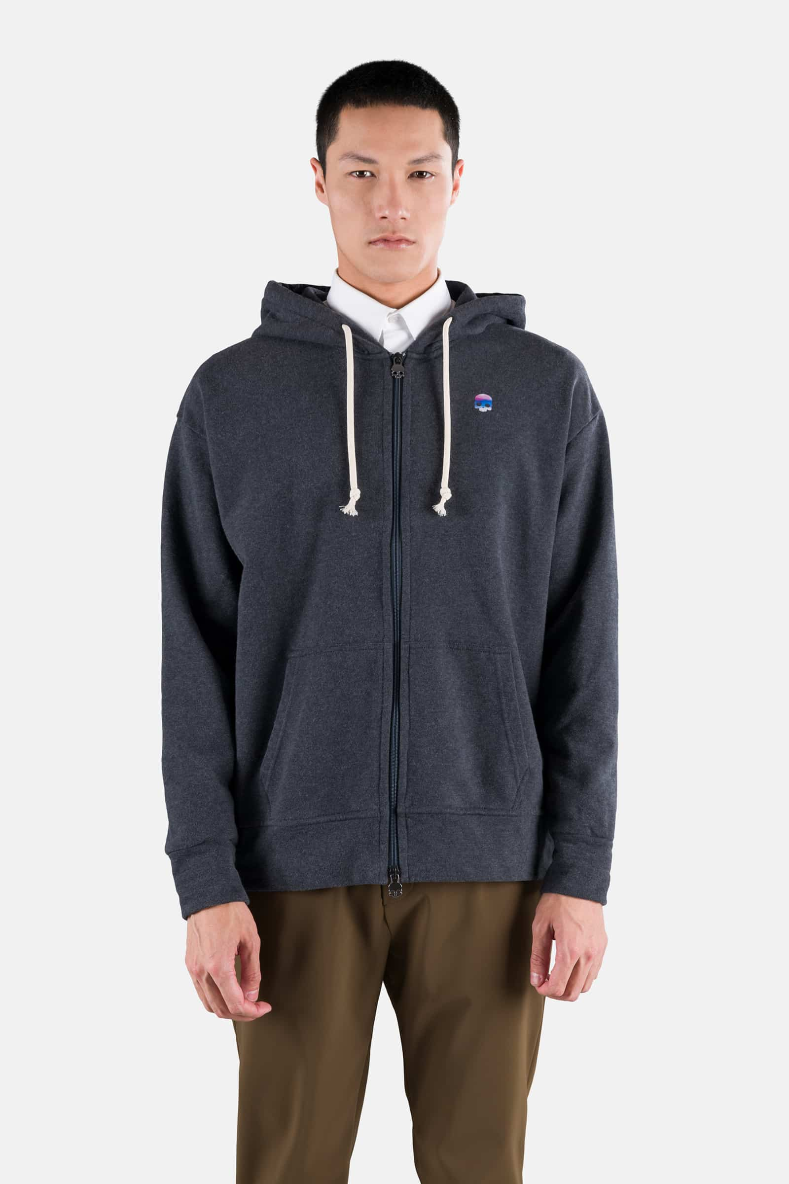 SKULL FZ HOODIE - Apparel - Hydrogen - Luxury Sportwear