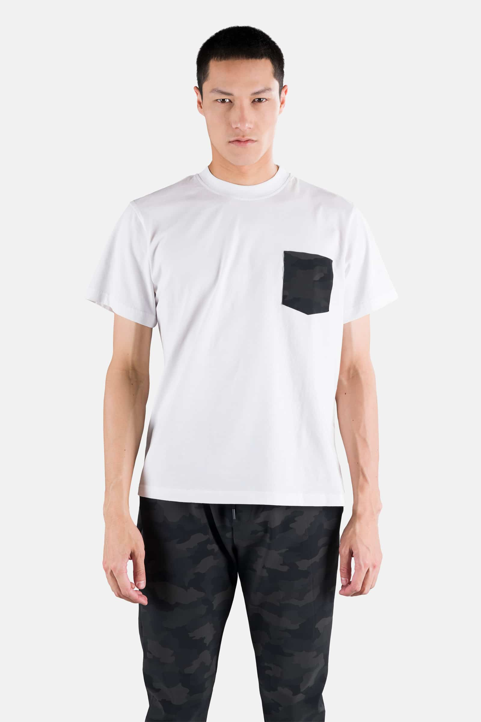 POCKET TEE - WHITE,GREEN CAMOUFLAGE - Hydrogen - Luxury Sportwear