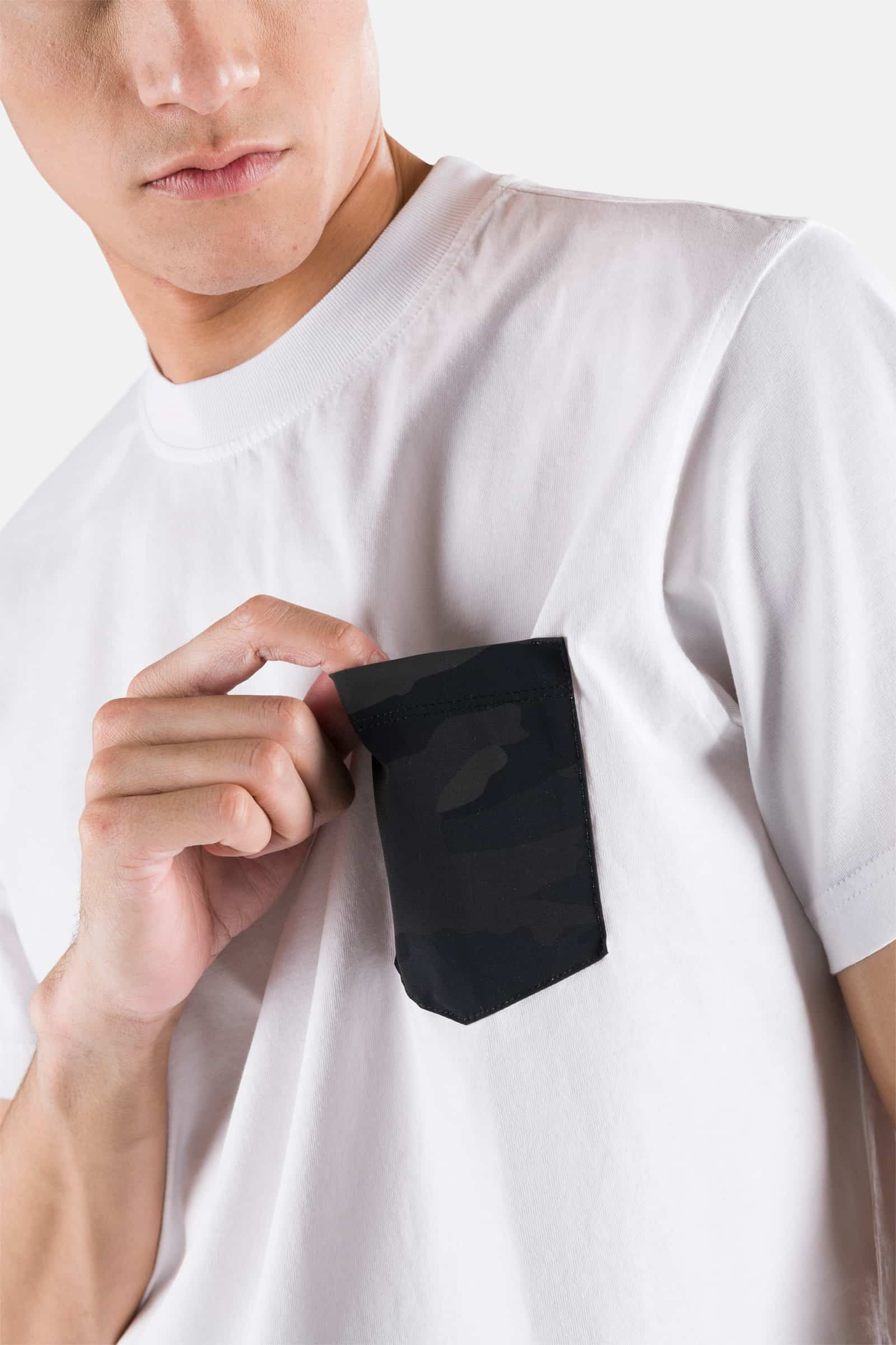 POCKET TEE - WHITE,GREEN CAMOUFLAGE - Hydrogen - Luxury Sportwear