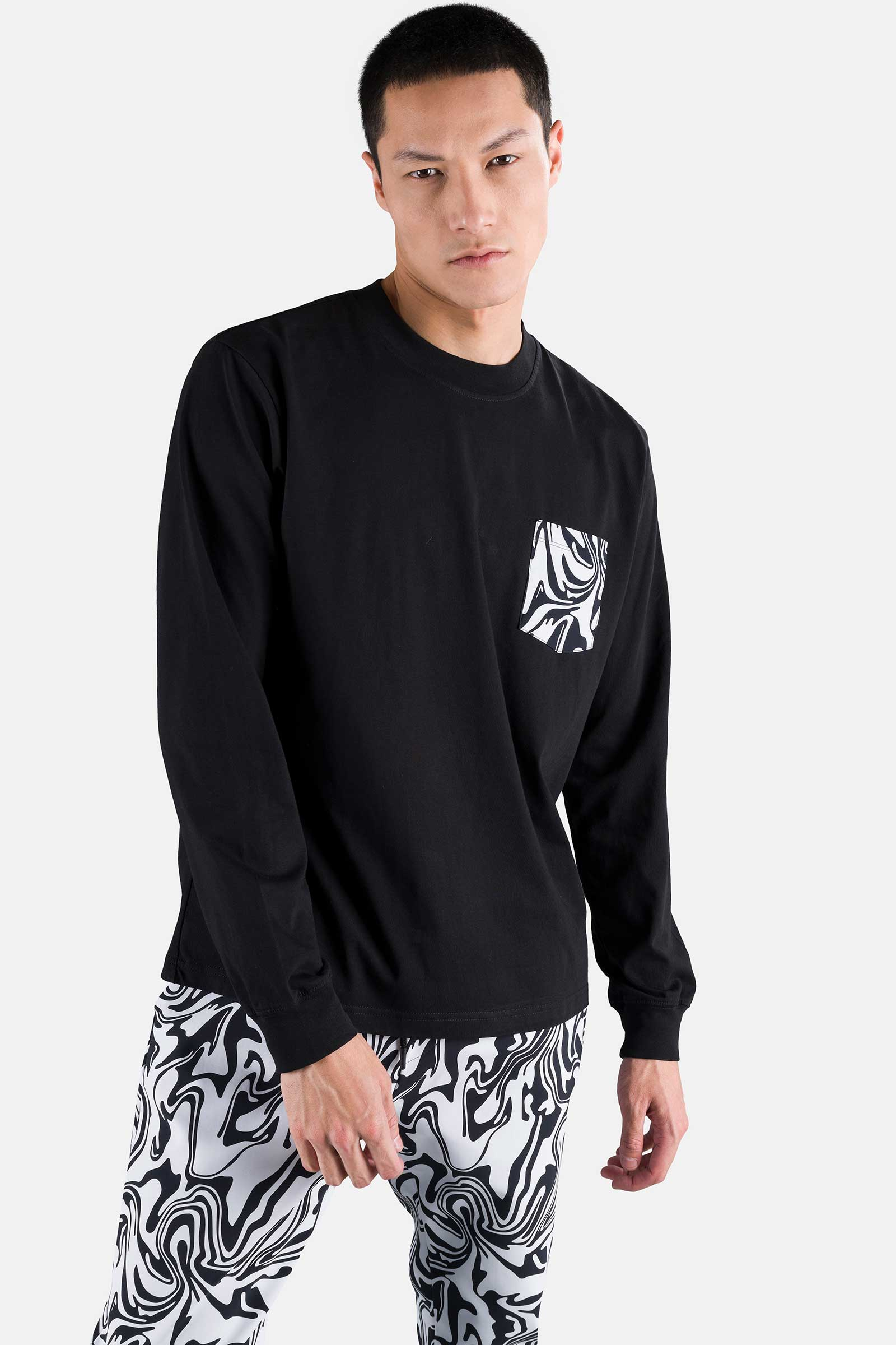 POCKET TEE LS - Apparel - Hydrogen - Luxury Sportwear
