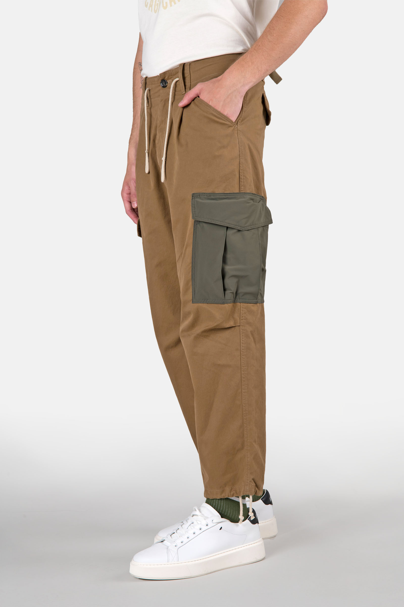 PANTALONI CARGO CON TASCHE - BROWN - Abbigliamento sportivo | Hydrogen