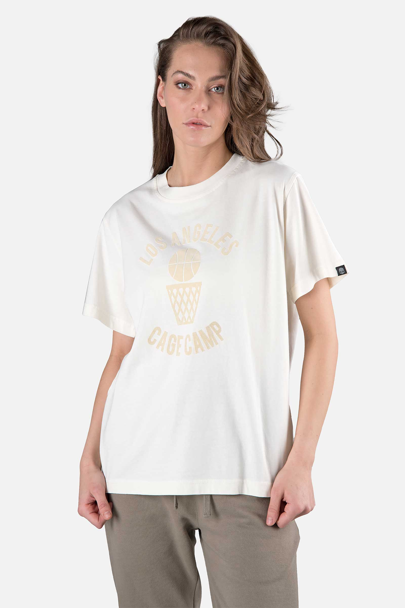 LA BASKET TEE - WHITE - Hydrogen - Luxury Sportwear
