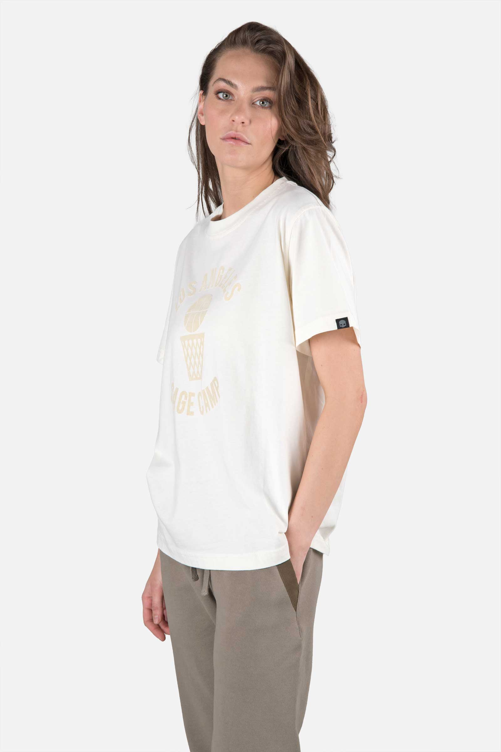 LA BASKET TEE - WHITE - Hydrogen - Luxury Sportwear