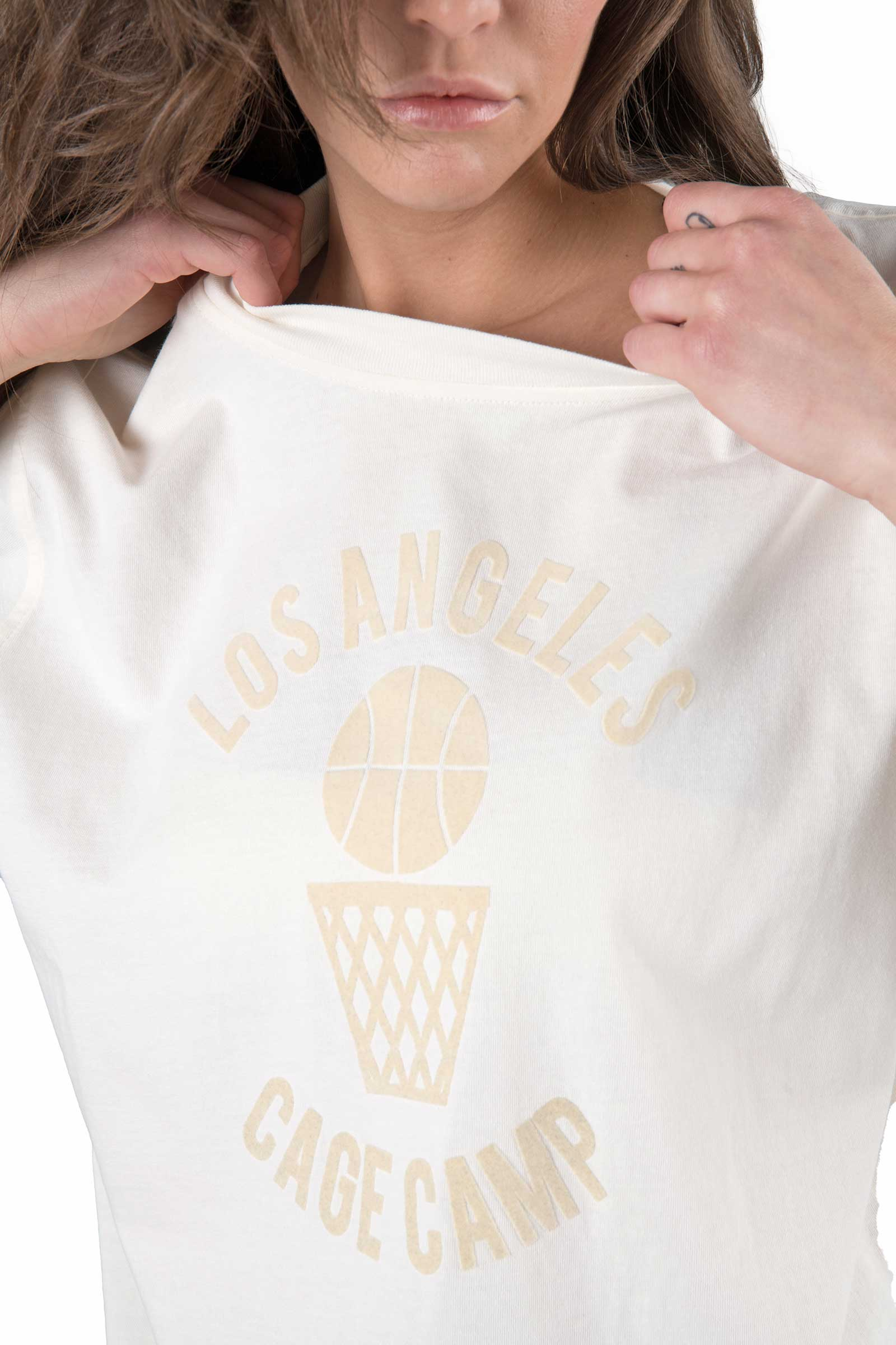 LA BASKET TEE - WHITE - Hydrogen - Luxury Sportwear
