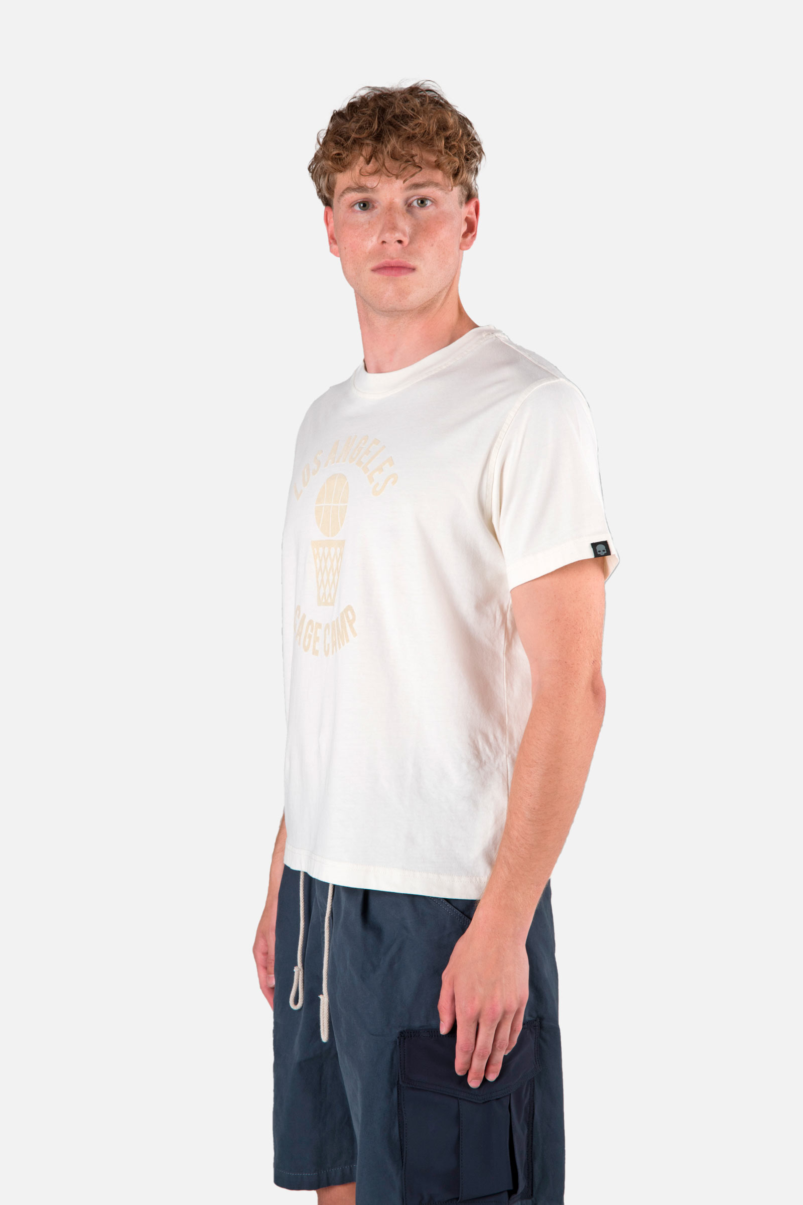 LA BASKET TEE - WHITE - Hydrogen - Luxury Sportwear