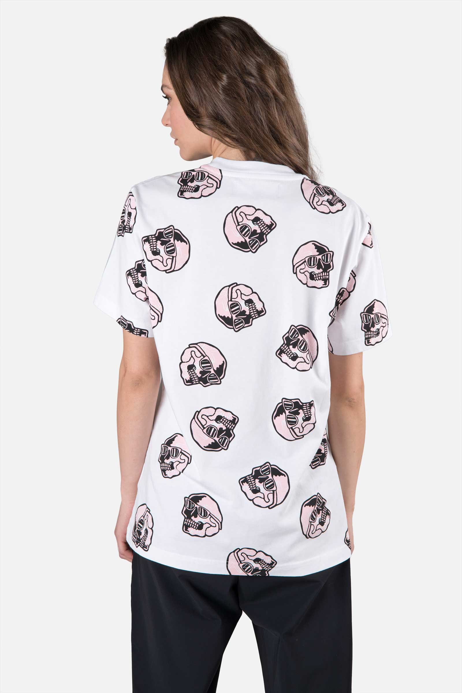 PALMS ALLOVER SKULL TEE - WHITE - Hydrogen - Luxury Sportwear