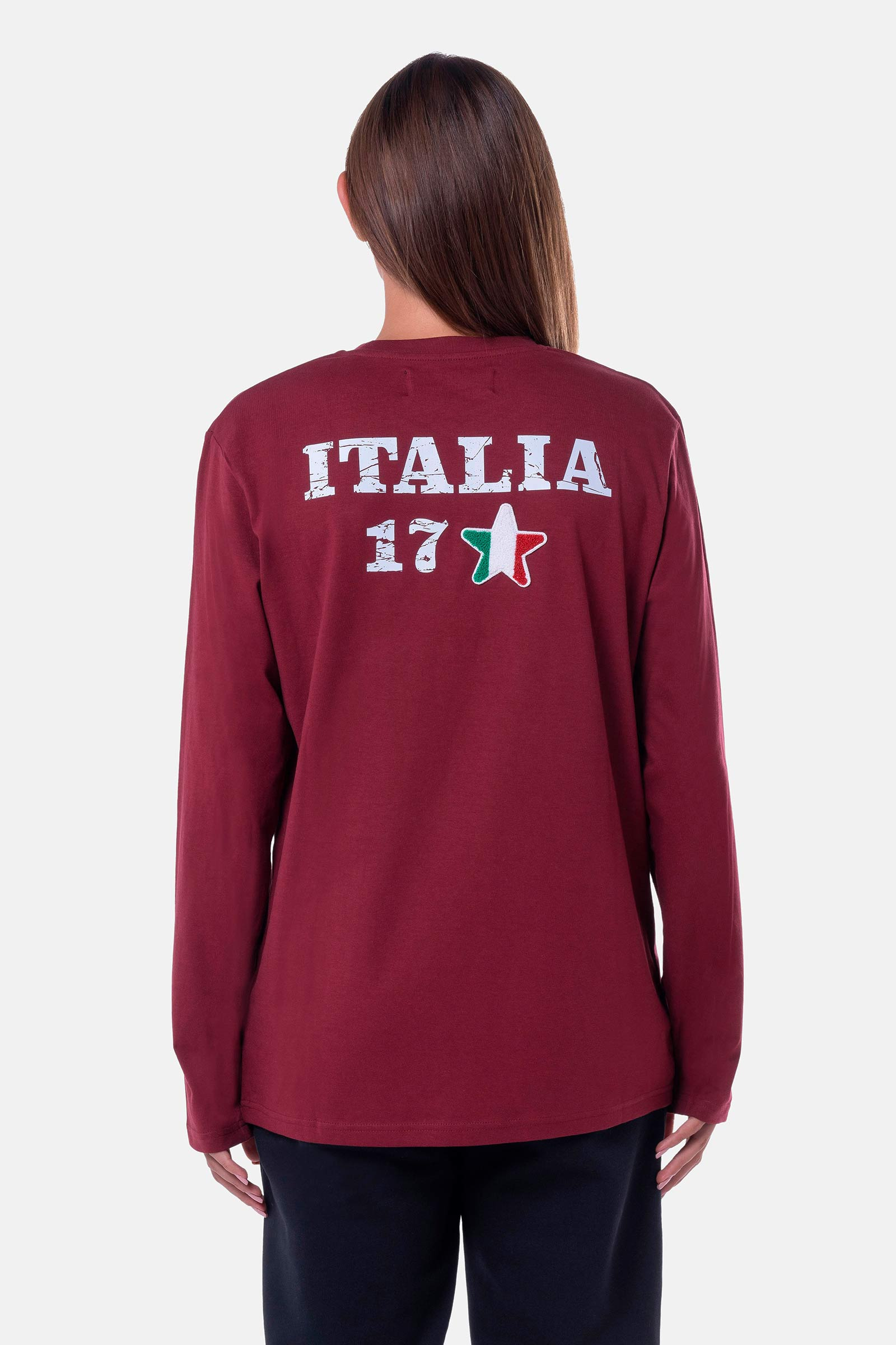 ITALIA 17 T-SHIRT - BORDEAUX - Hydrogen - Luxury Sportwear