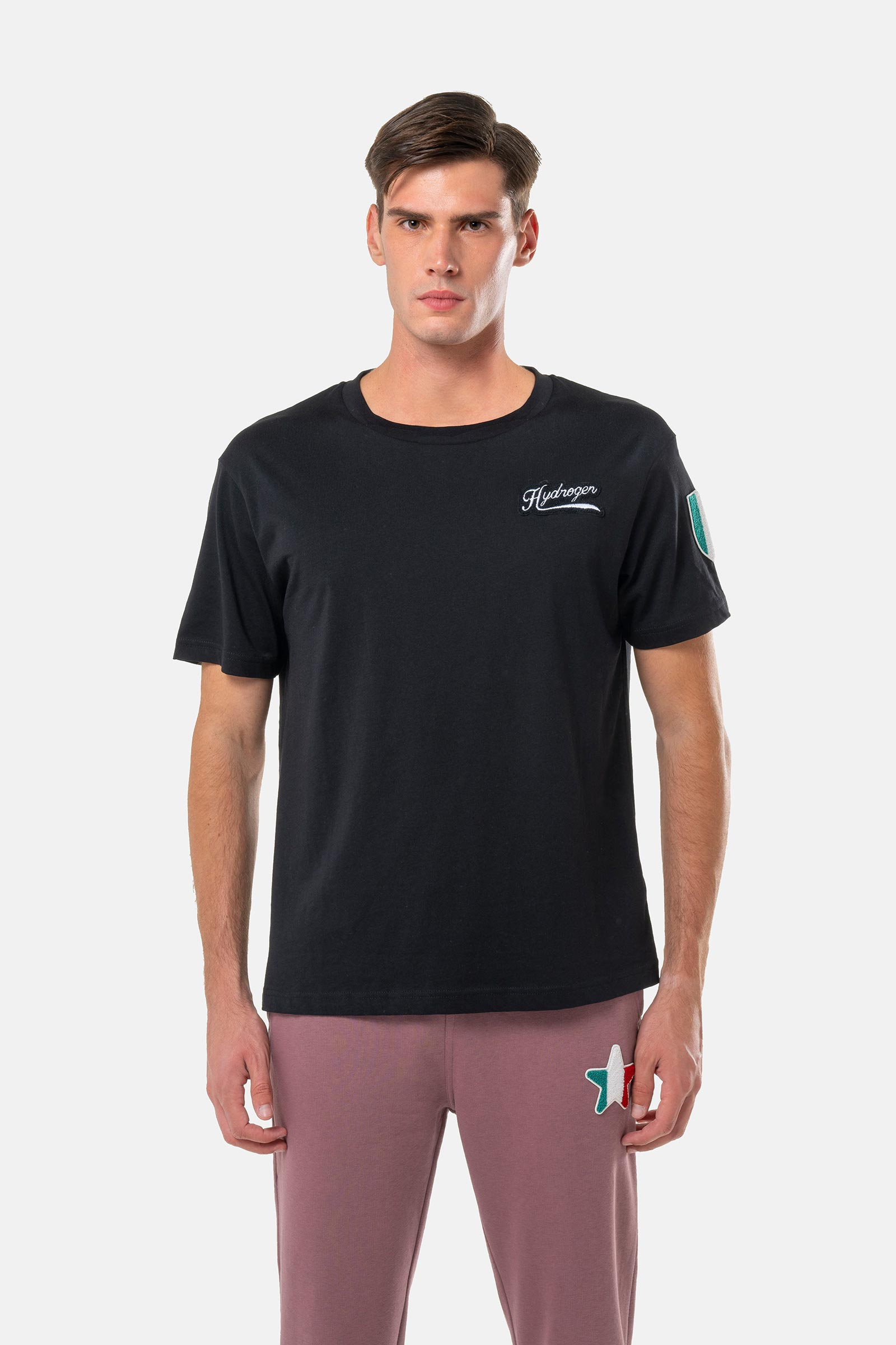 SHIELD T-SHIRT - BLACK - Hydrogen - Luxury Sportwear