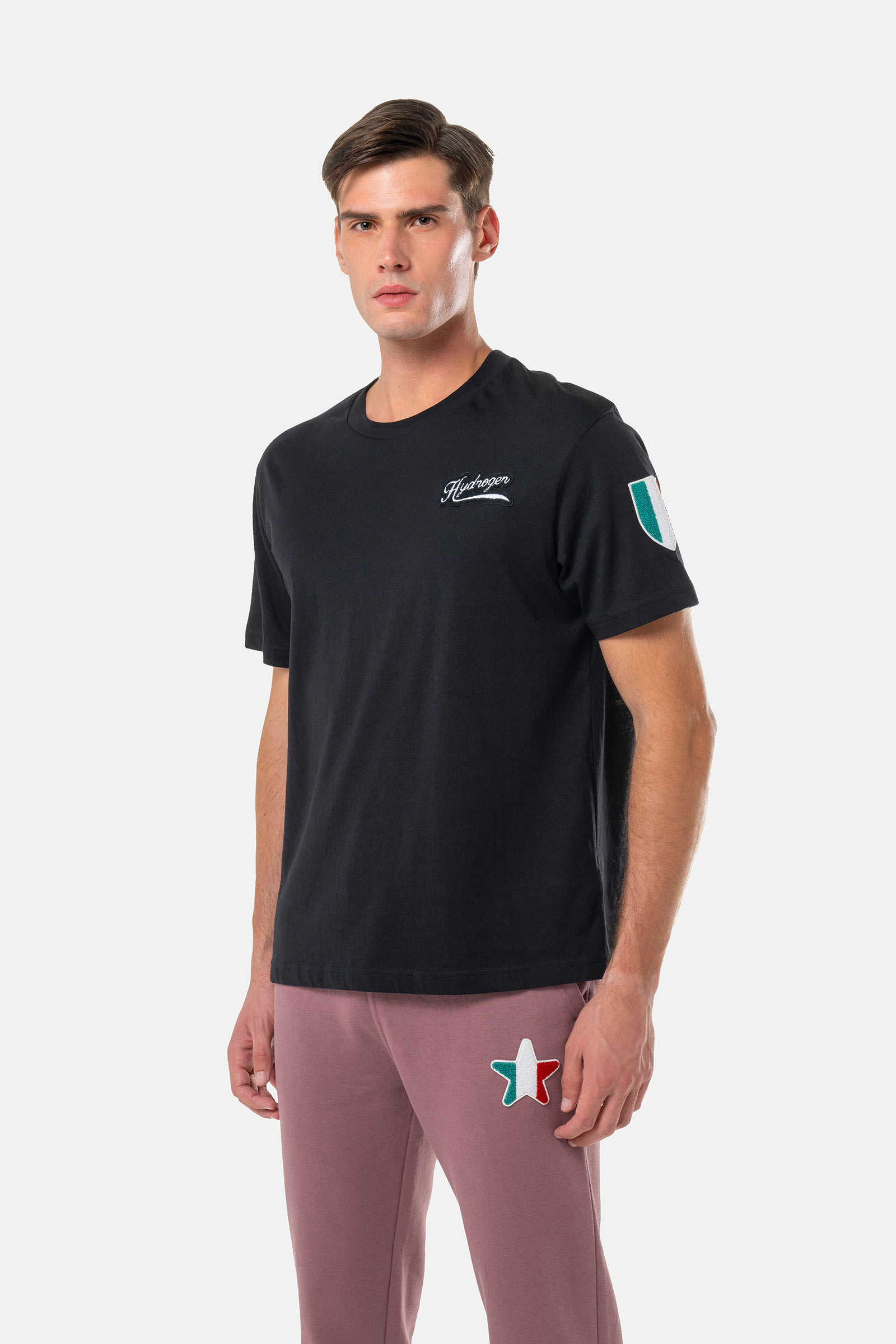 SHIELD T-SHIRT - BLACK - Hydrogen - Luxury Sportwear