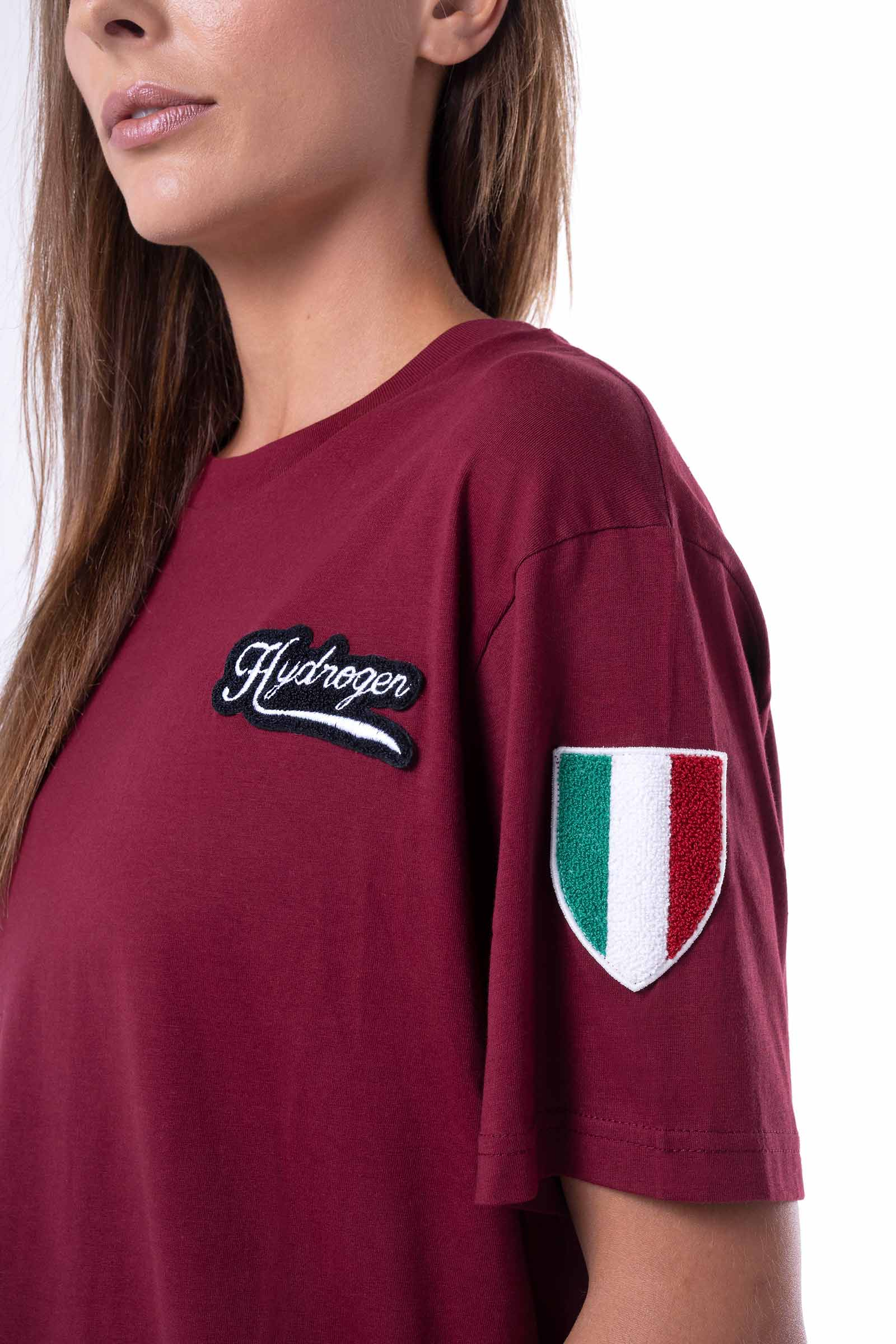 SHIELD T-SHIRT - BORDEAUX - Hydrogen - Luxury Sportwear