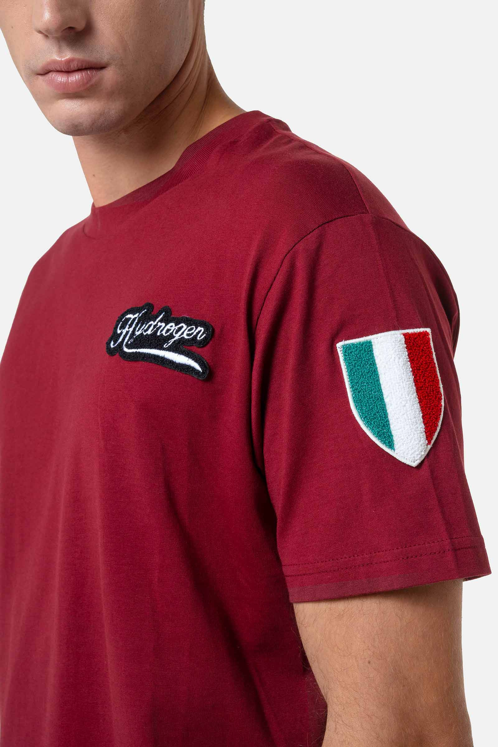 SHIELD T-SHIRT - BORDEAUX - Hydrogen - Luxury Sportwear