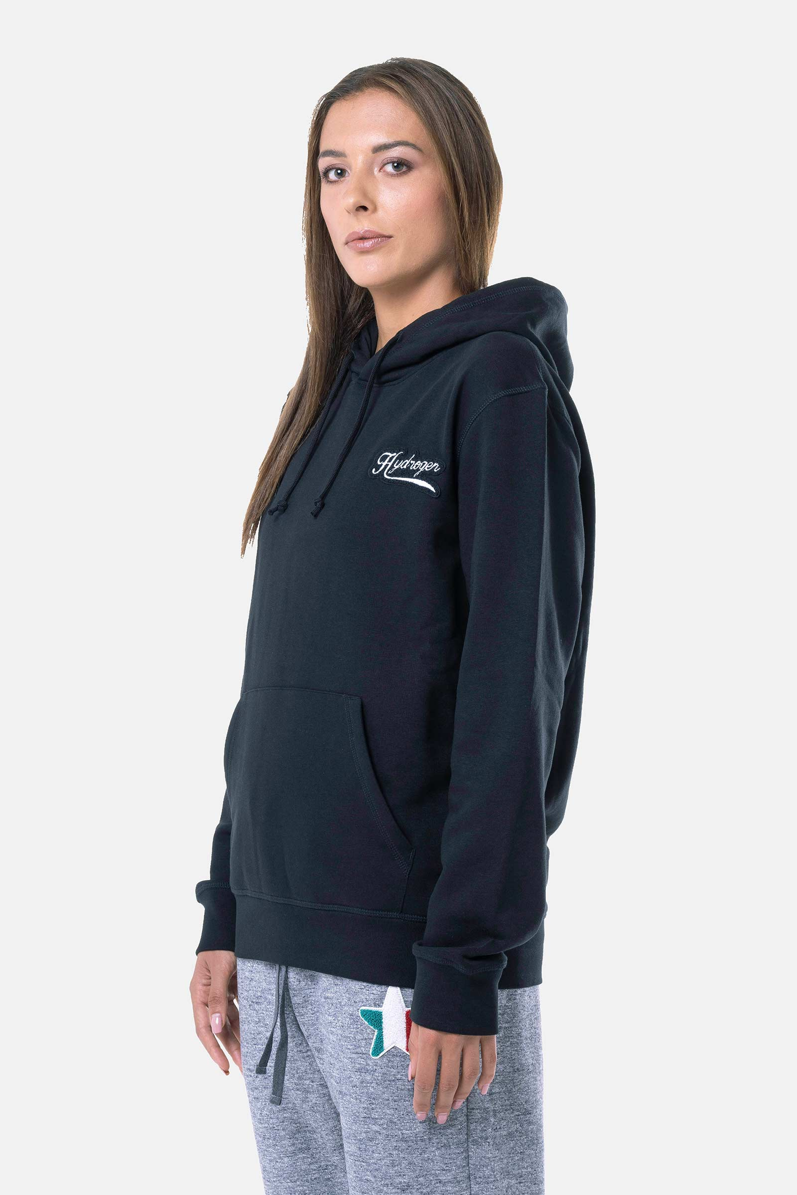 FELPA ITALIA CON CAPPUCCIO - BLACK - Abbigliamento sportivo | Hydrogen