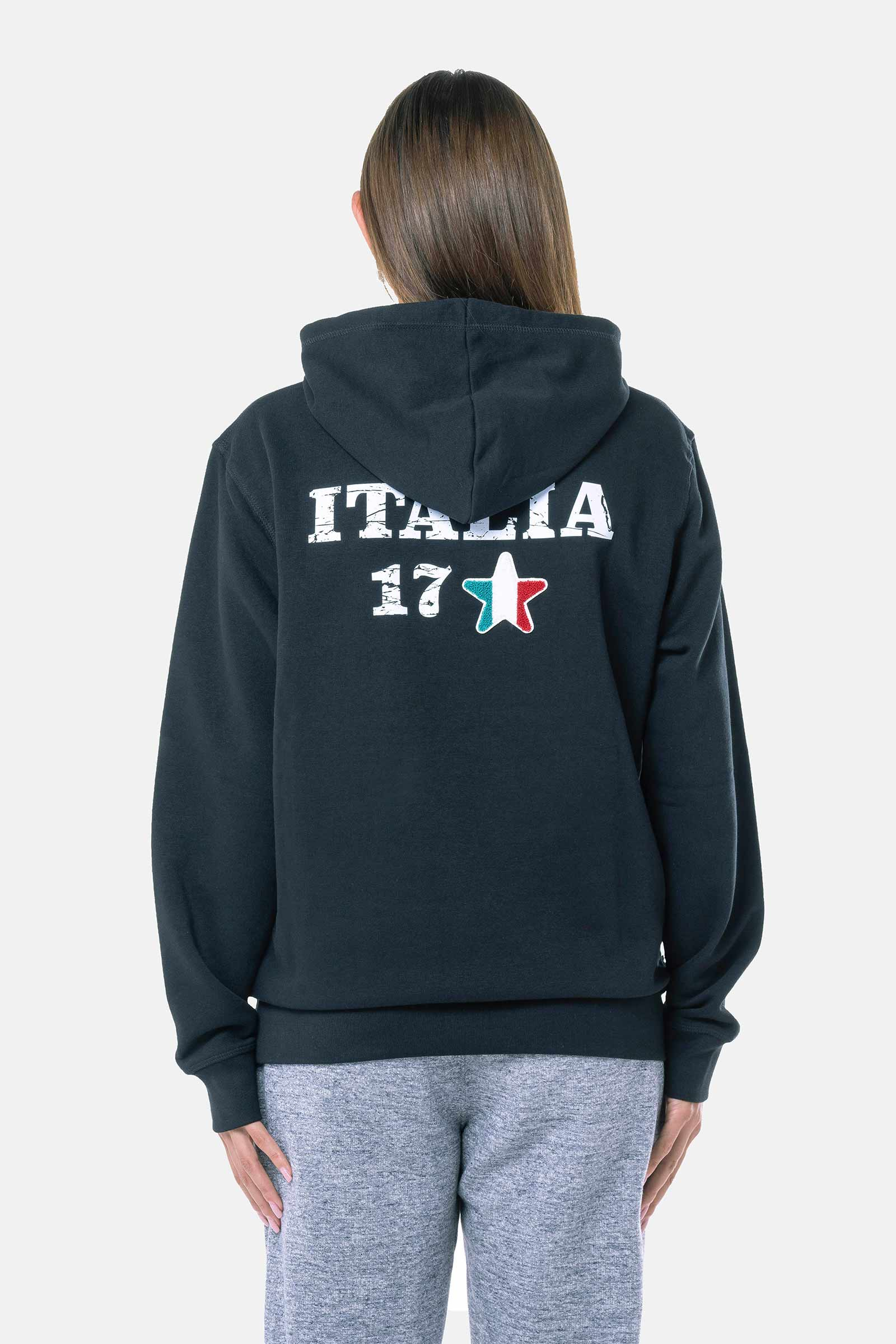 FELPA ITALIA CON CAPPUCCIO - BLACK - Abbigliamento sportivo | Hydrogen