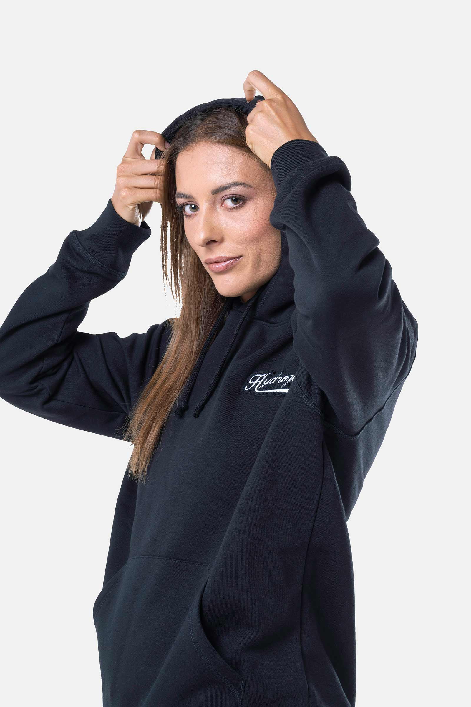 FELPA ITALIA CON CAPPUCCIO - BLACK - Abbigliamento sportivo | Hydrogen