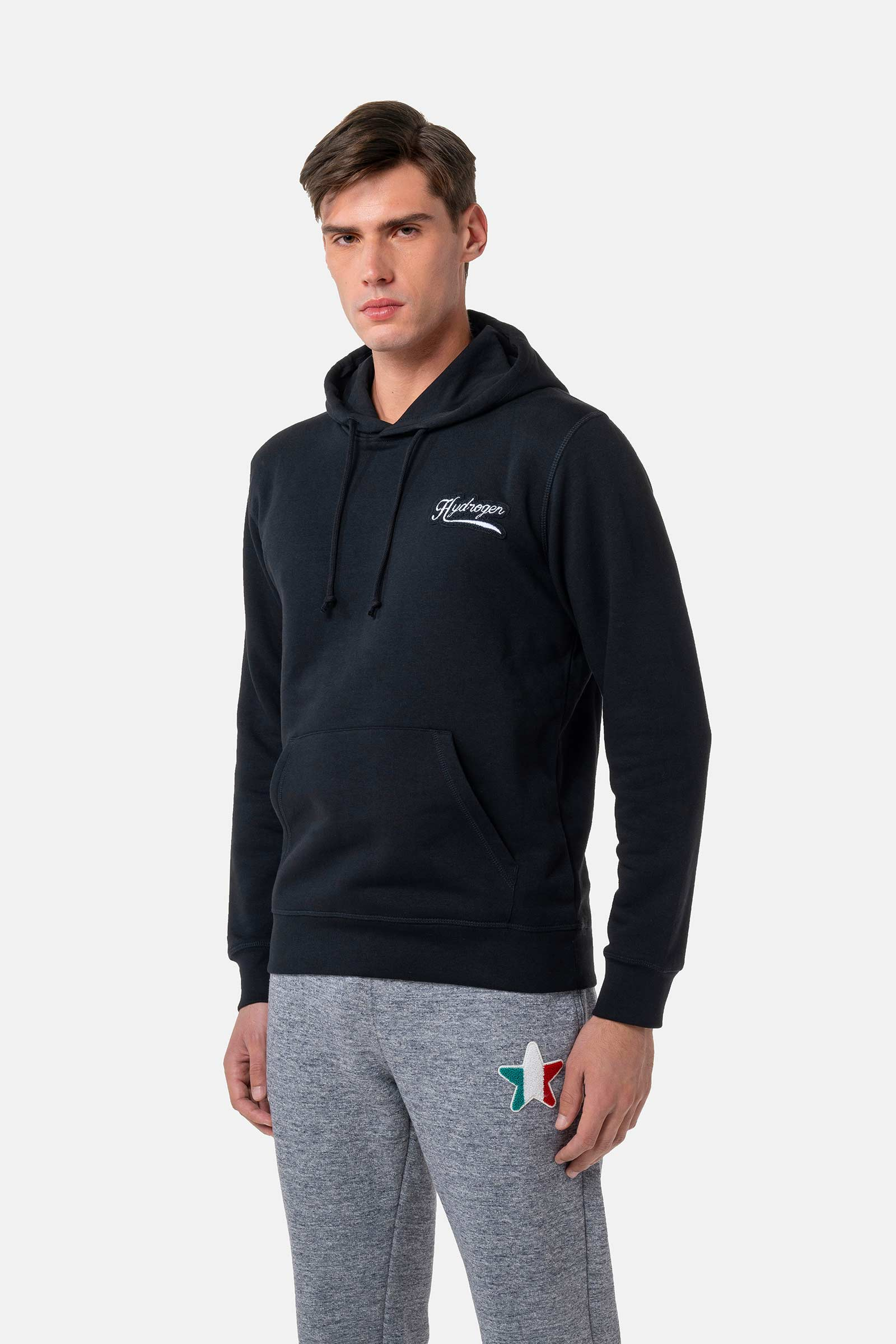ITALIA 17 HOODIE - BLACK - Hydrogen - Luxury Sportwear