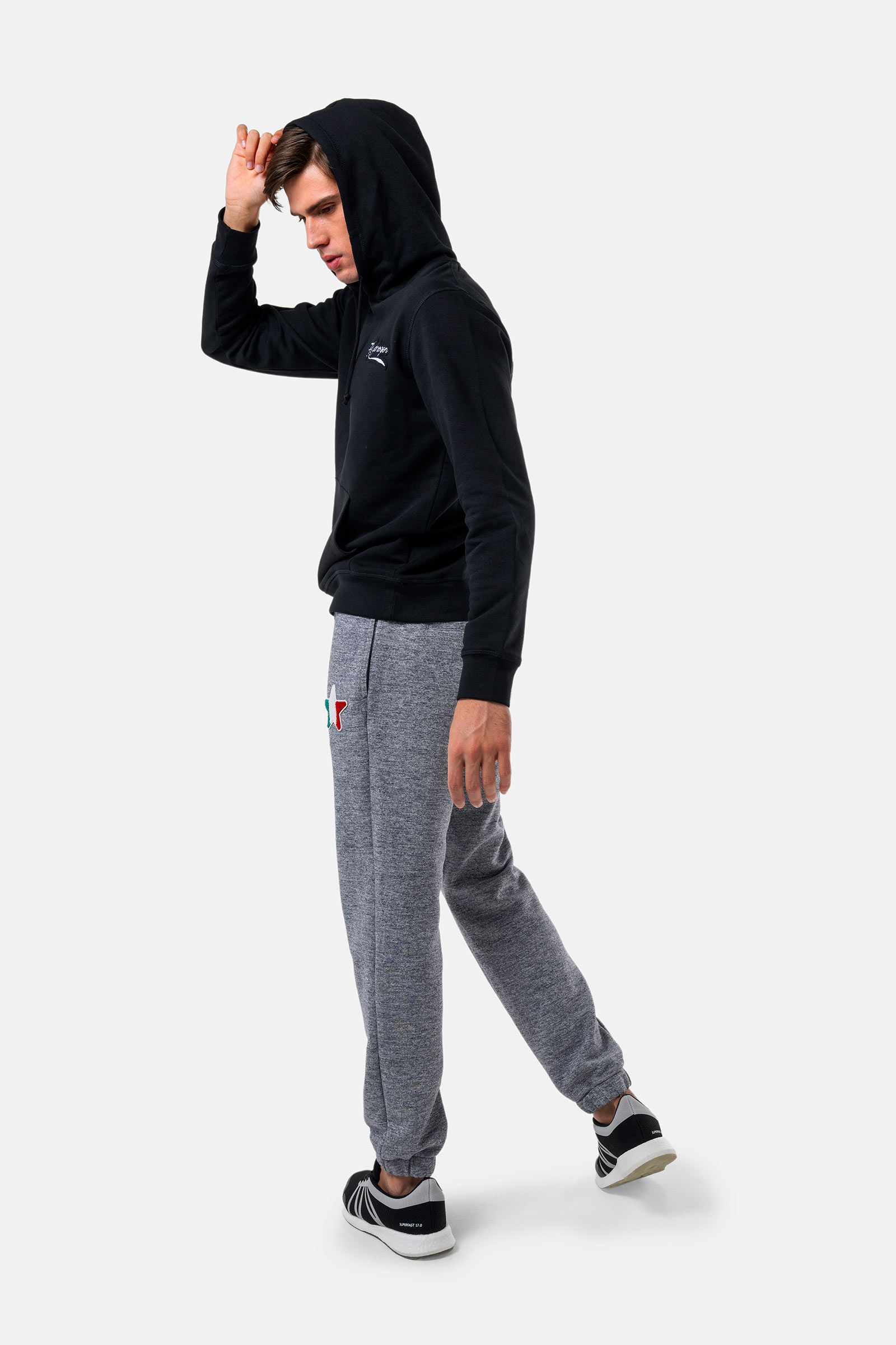 ITALIA 17 HOODIE - BLACK - Hydrogen - Luxury Sportwear