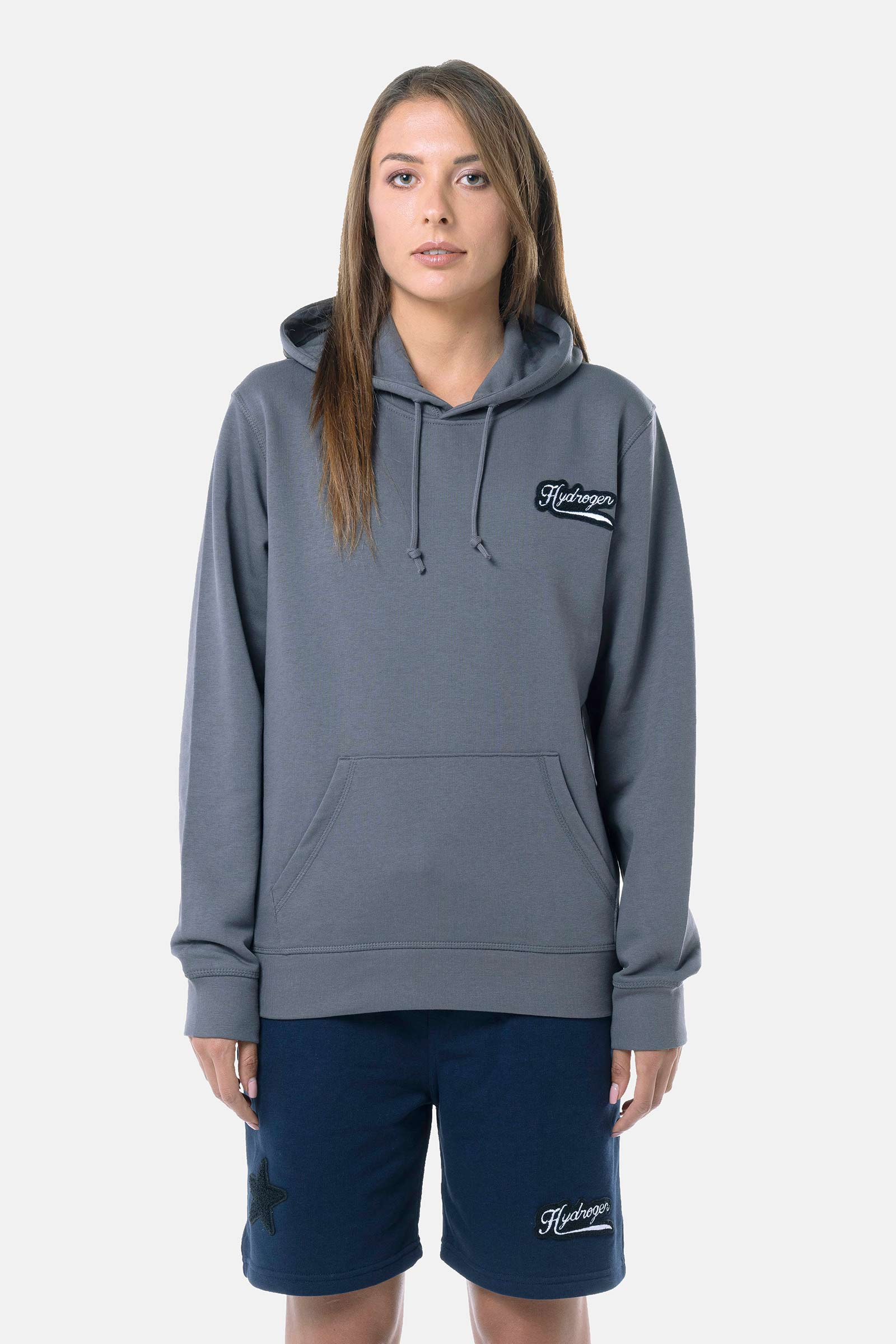 ITALIA 17 HOODIE - GREY - Hydrogen - Luxury Sportwear