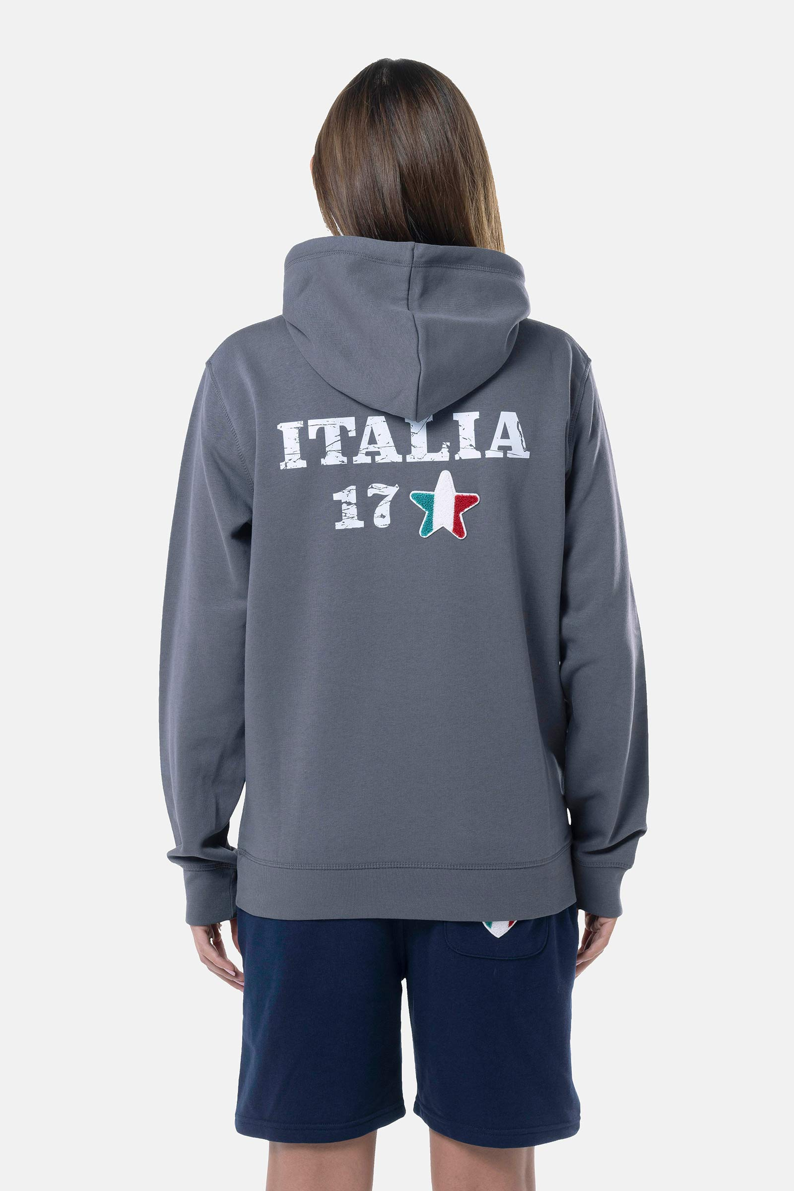 ITALIA 17 HOODIE - GREY - Hydrogen - Luxury Sportwear