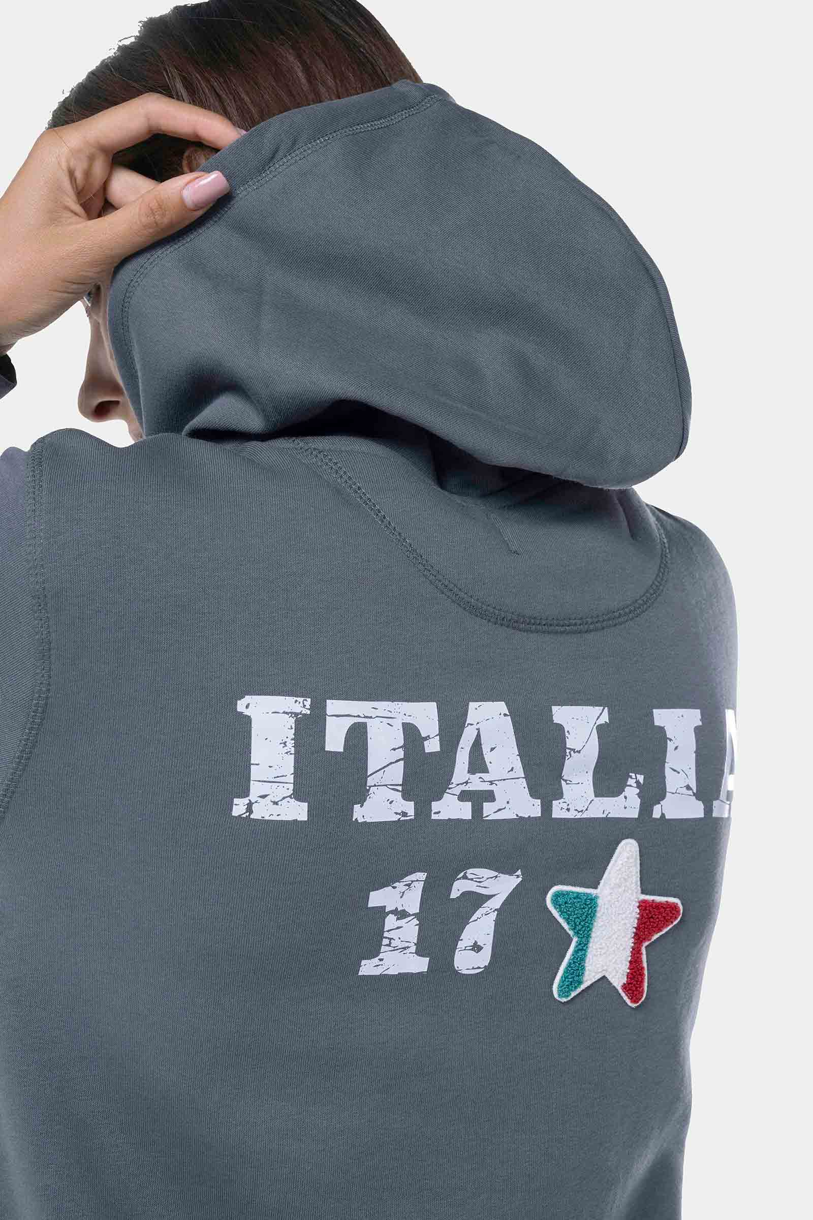 ITALIA 17 HOODIE - GREY - Hydrogen - Luxury Sportwear