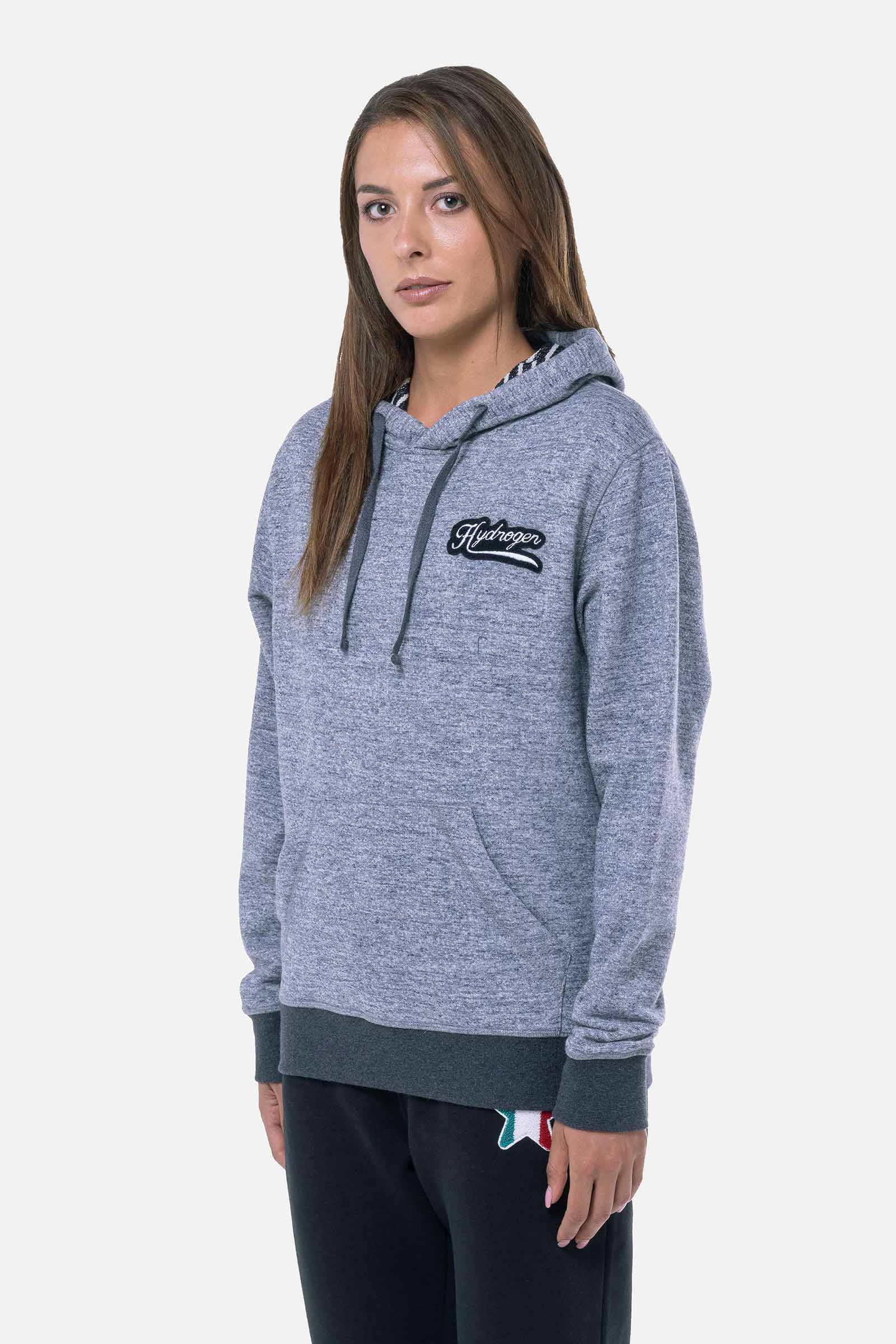 ITALIA 17 HOODIE - GREY - Hydrogen - Luxury Sportwear