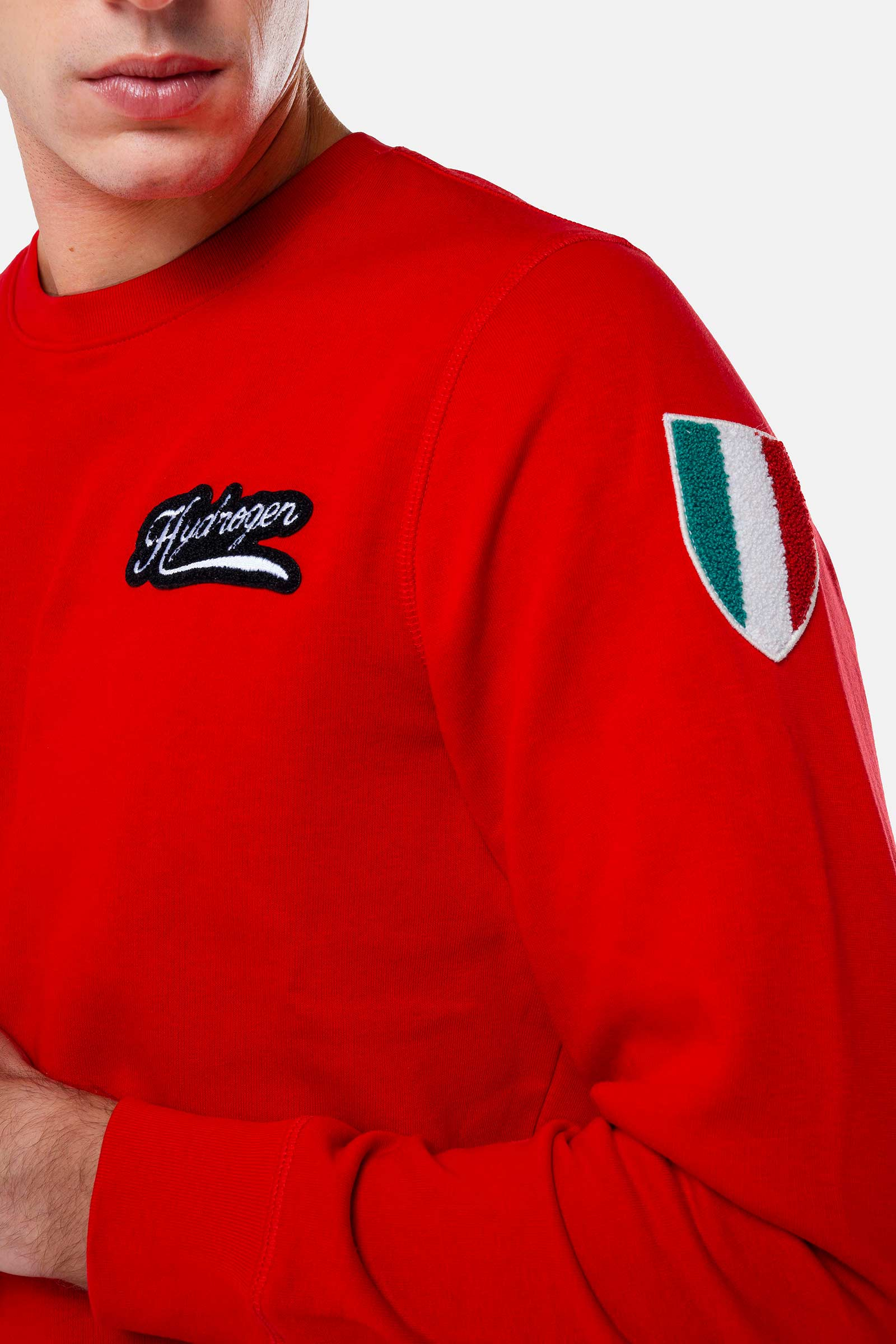 ITALIA 17 SWEATSHIRT - RED - Hydrogen - Luxury Sportwear